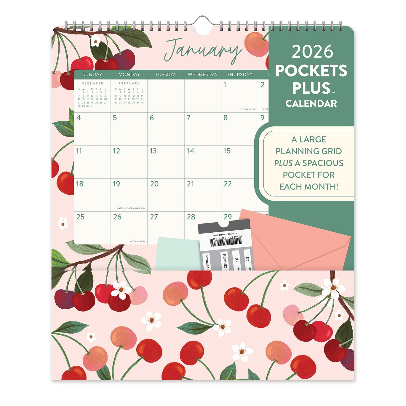 2026 Fruit & Flora - Pocket Plus Deluxe Wall Calendar