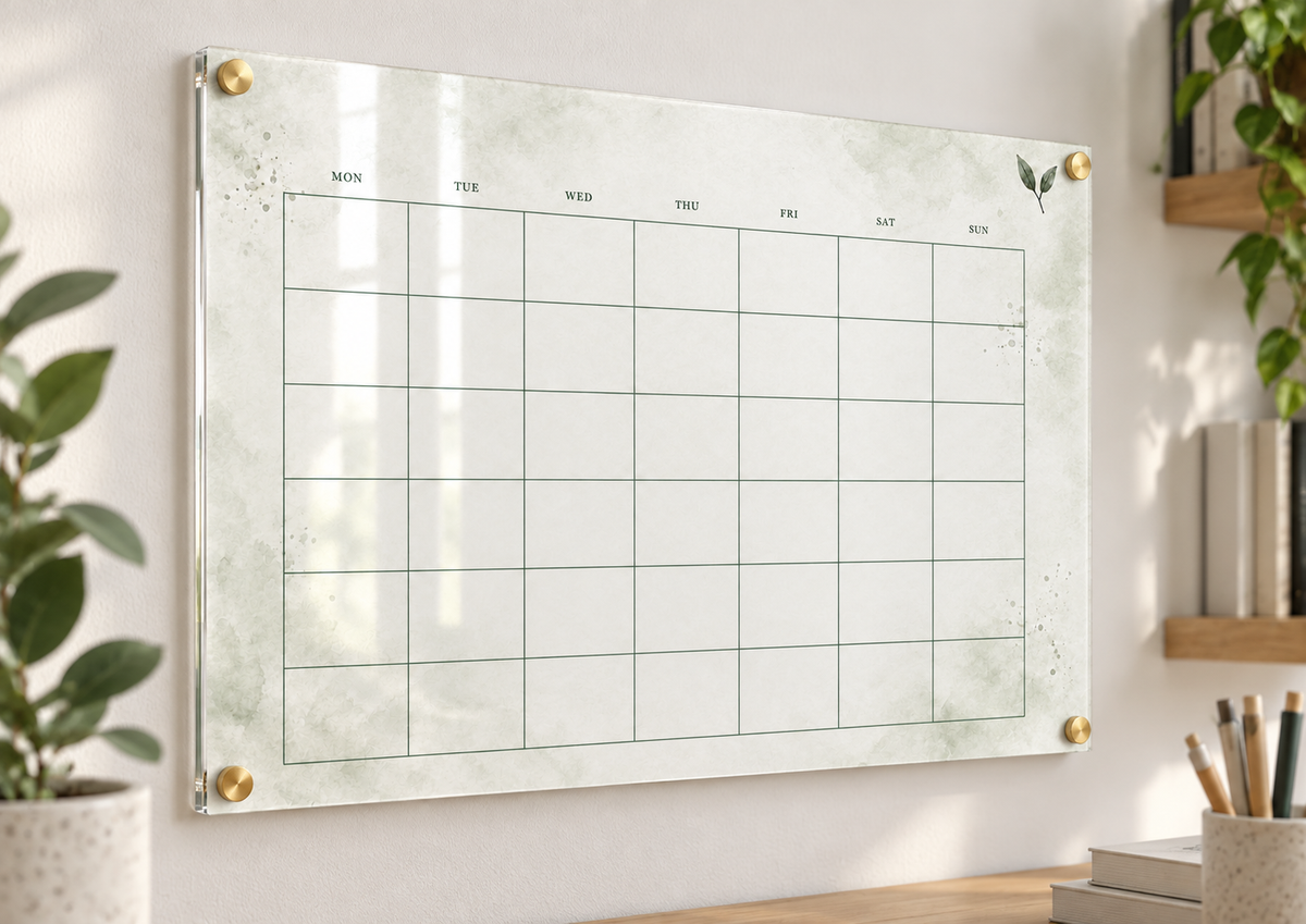 02_-_Sage_Serenity_A3_Acrylic_Wall_Calendar_-_Dry_Erase_-_EP-AC-A3-016_-_649310204915_-_Angled_Side_View.png