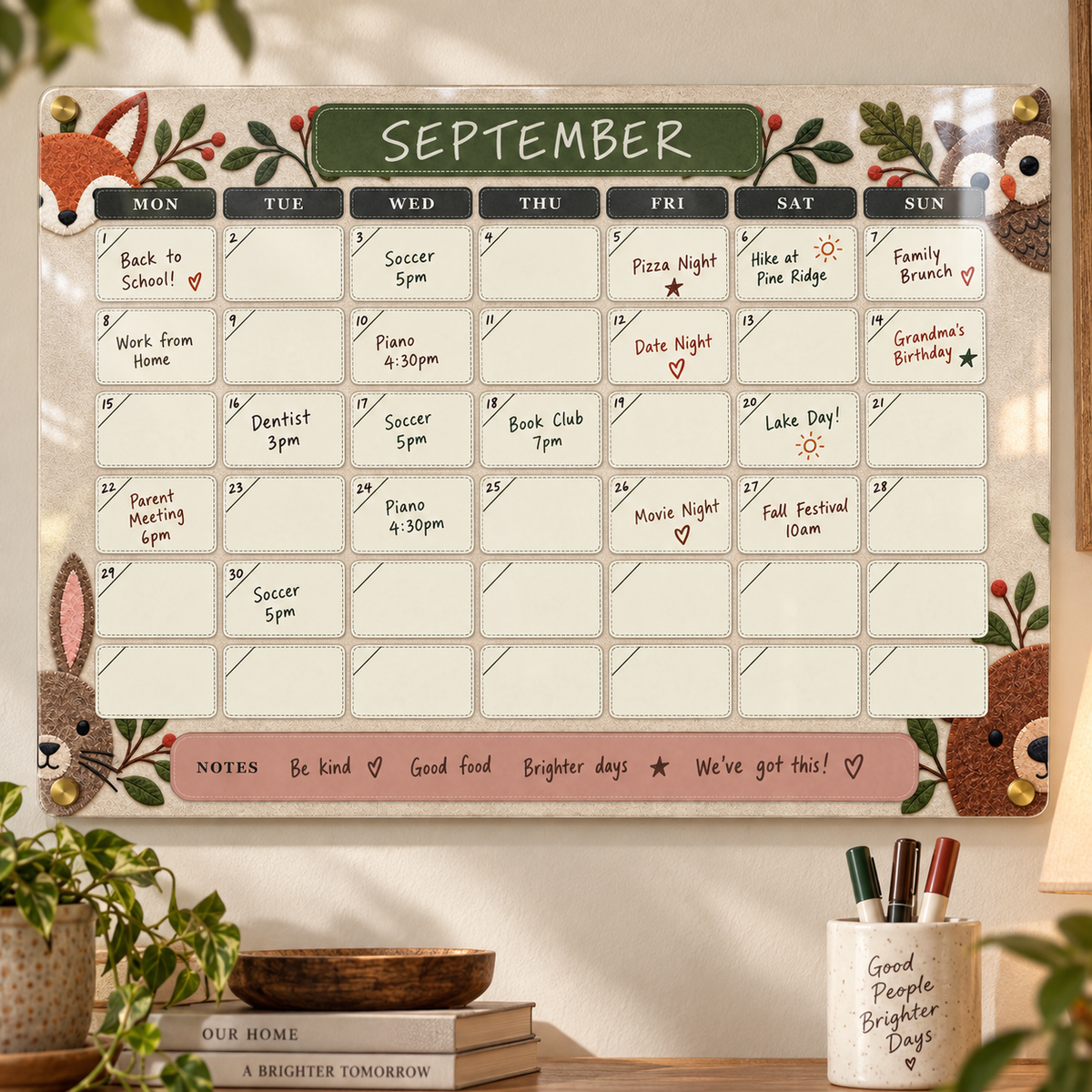 04_-_Woodland_Friends_A3_Acrylic_Wall_Calendar_-_Dry_Erase_-_EP-AC-A3-025_-_649310205004_-_Family_Calendar_Filled.png