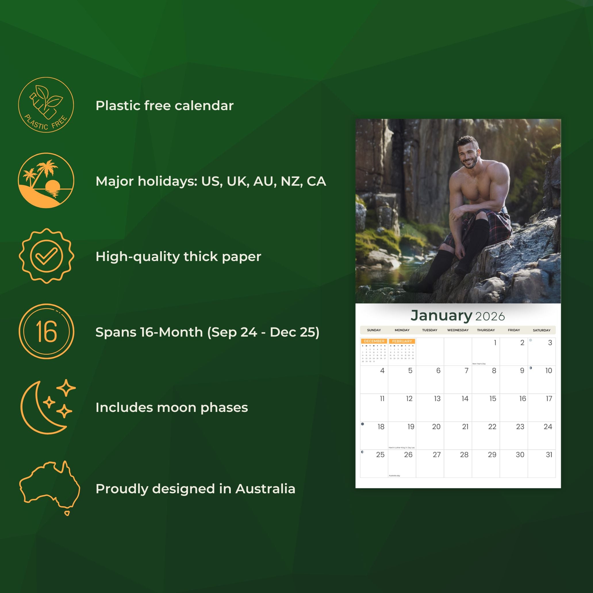 2026 Firefighters - Deluxe Wall Calendar