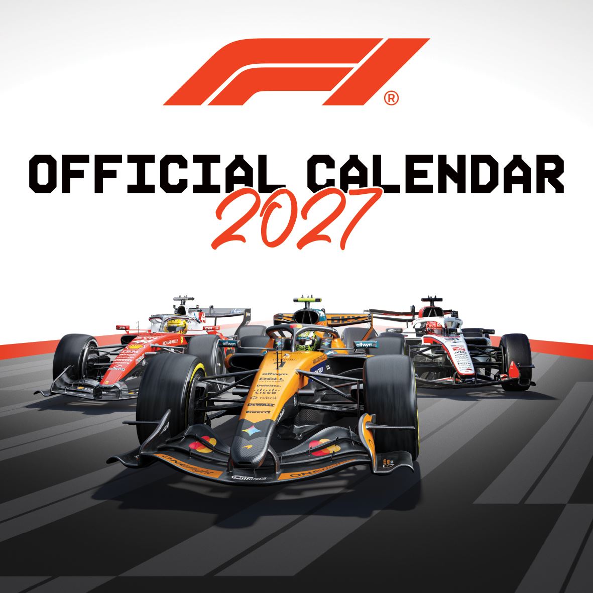 2027 Formula One square wall calendar front cover