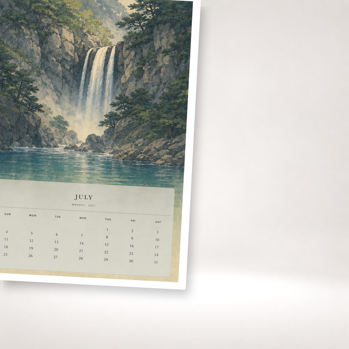 2027 Earth & Sky (The Reimagined Collection - Inspired By Katsushika Hokusai) - A3 Wall Calendar - Image 07