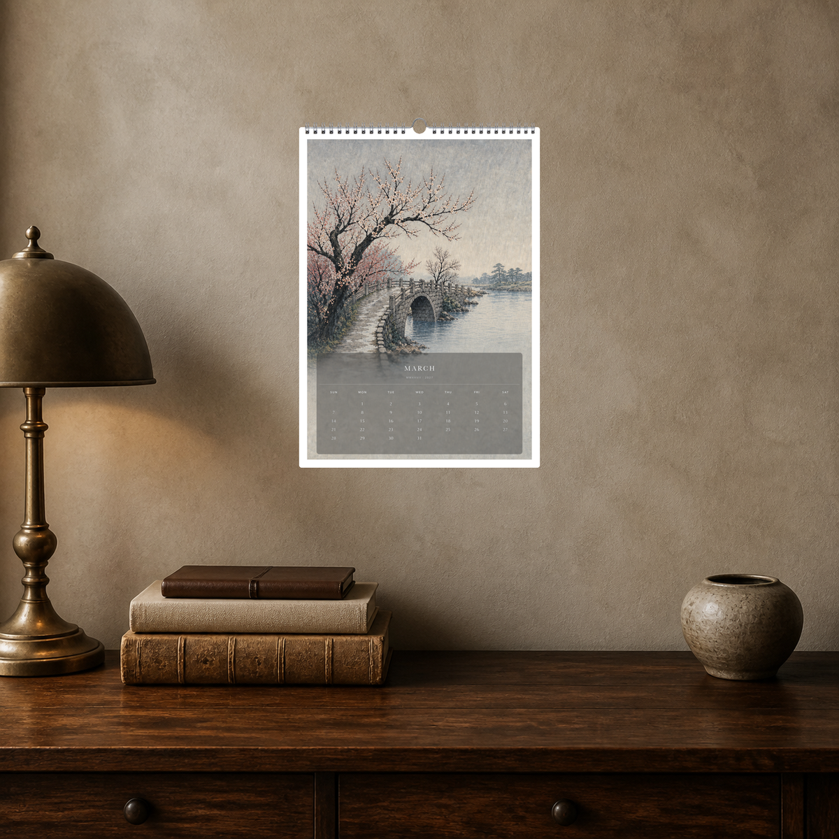 2027 Earth & Sky (The Reimagined Collection - Inspired By Katsushika Hokusai) - A3 Wall Calendar - Image 09