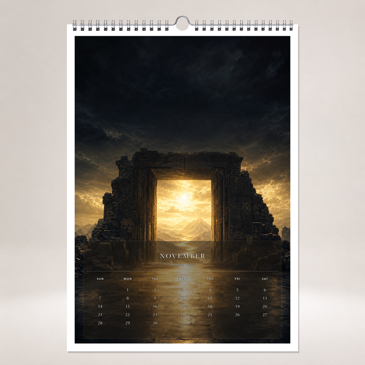 2027 Engraved Legends (The Reimagined Collection - Inspired By Gustave Doré) - A3 Wall Calendar - Image 11