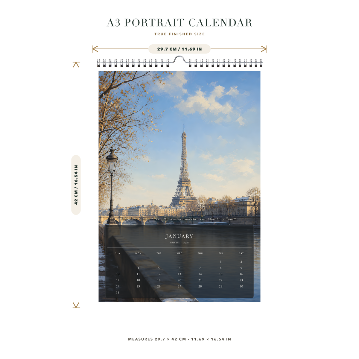 2027 France (The Grand Canvas Collection) - A3 Wall Calendar - Image 08