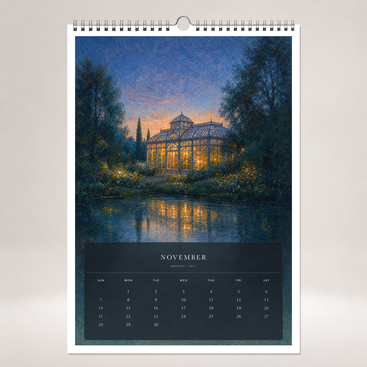 2027 Gardens of Light (The Reimagined Collection - Inspired By Claude Monet) - A3 Wall Calendar - Image 11