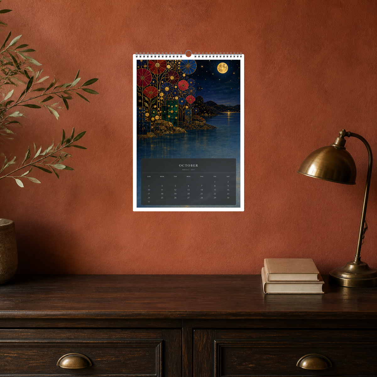 2027 Golden Reveries (The Reimagined Collection - Inspired By Gustav Klimt) - A3 Wall Calendar - Image 06