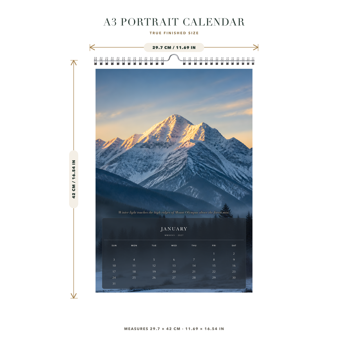 2027 Greece (The Grand Canvas Collection) - A3 Wall Calendar - Image 08