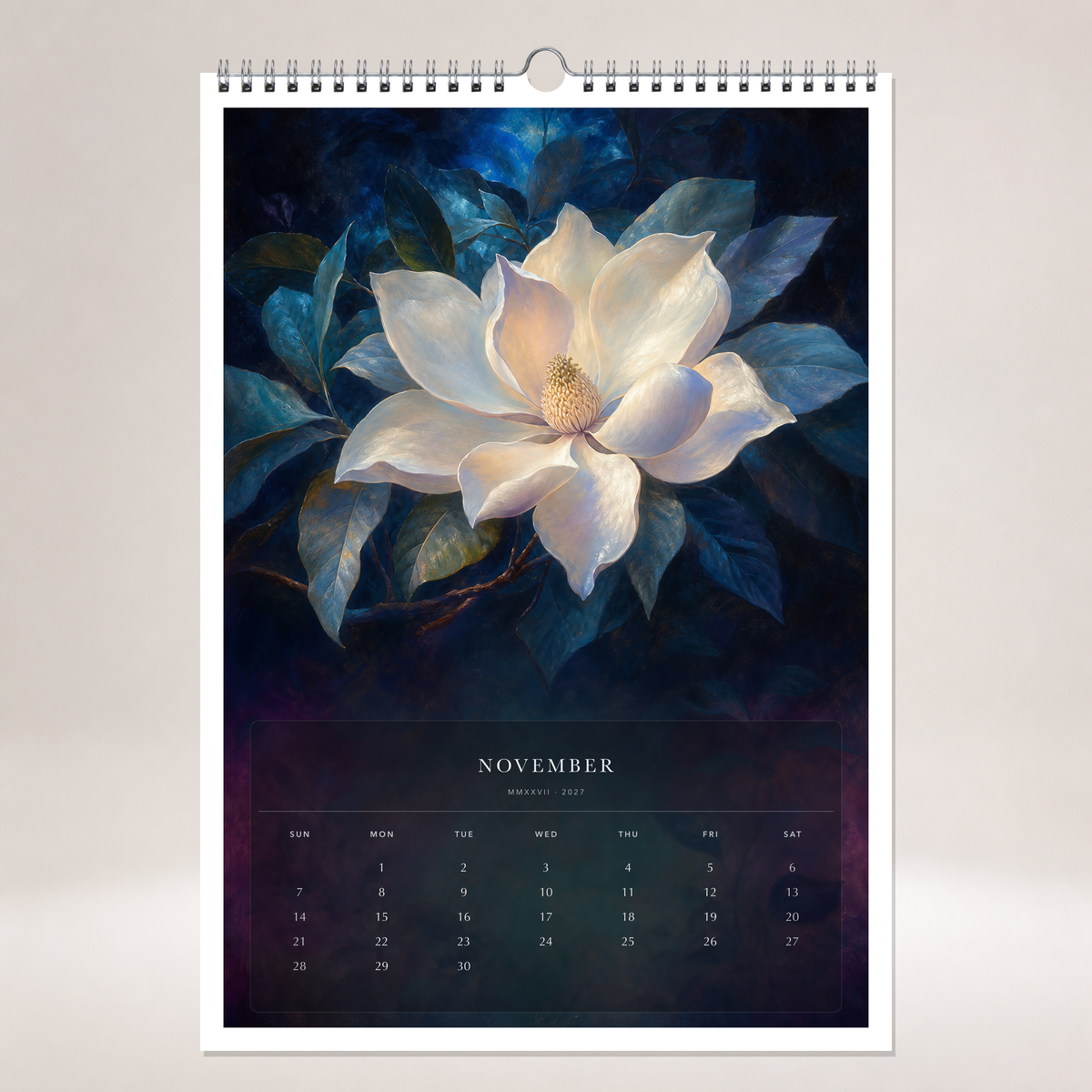 2027 Midnight Botanica (The Reimagined Collection - Inspired By Odilon Redon) - A3 Wall Calendar - Image 11