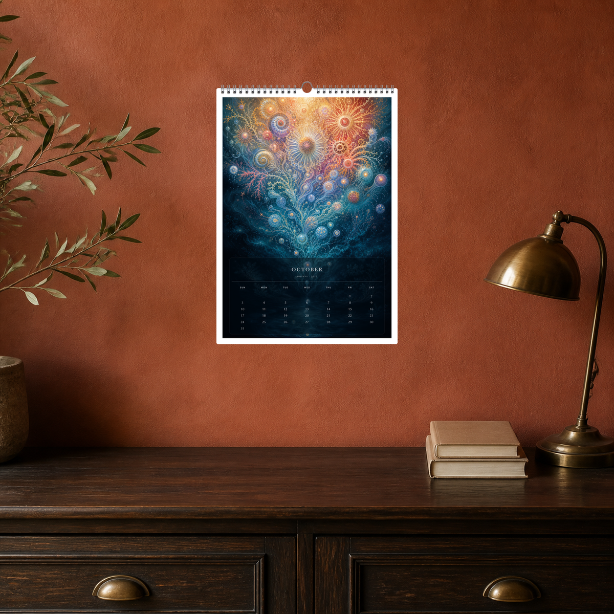 2027 Nature's Geometry (The Reimagined Collection - Inspired By Ernst Haeckel) - A3 Wall Calendar - Image 06
