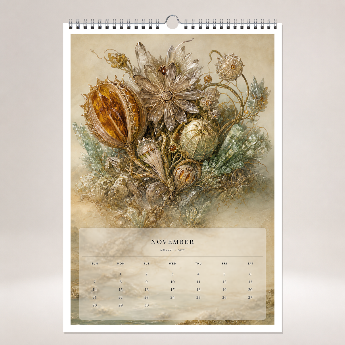 2027 Nature's Geometry (The Reimagined Collection - Inspired By Ernst Haeckel) - A3 Wall Calendar - Image 11