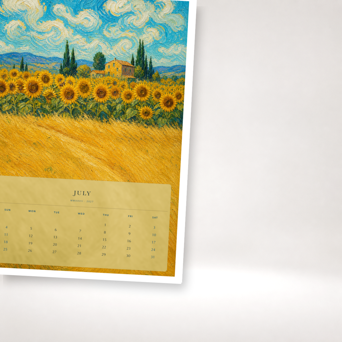2027 Painted Places (The Reimagined Collection - Inspired By Vincent Van Gogh) - A3 Wall Calendar - Image 07