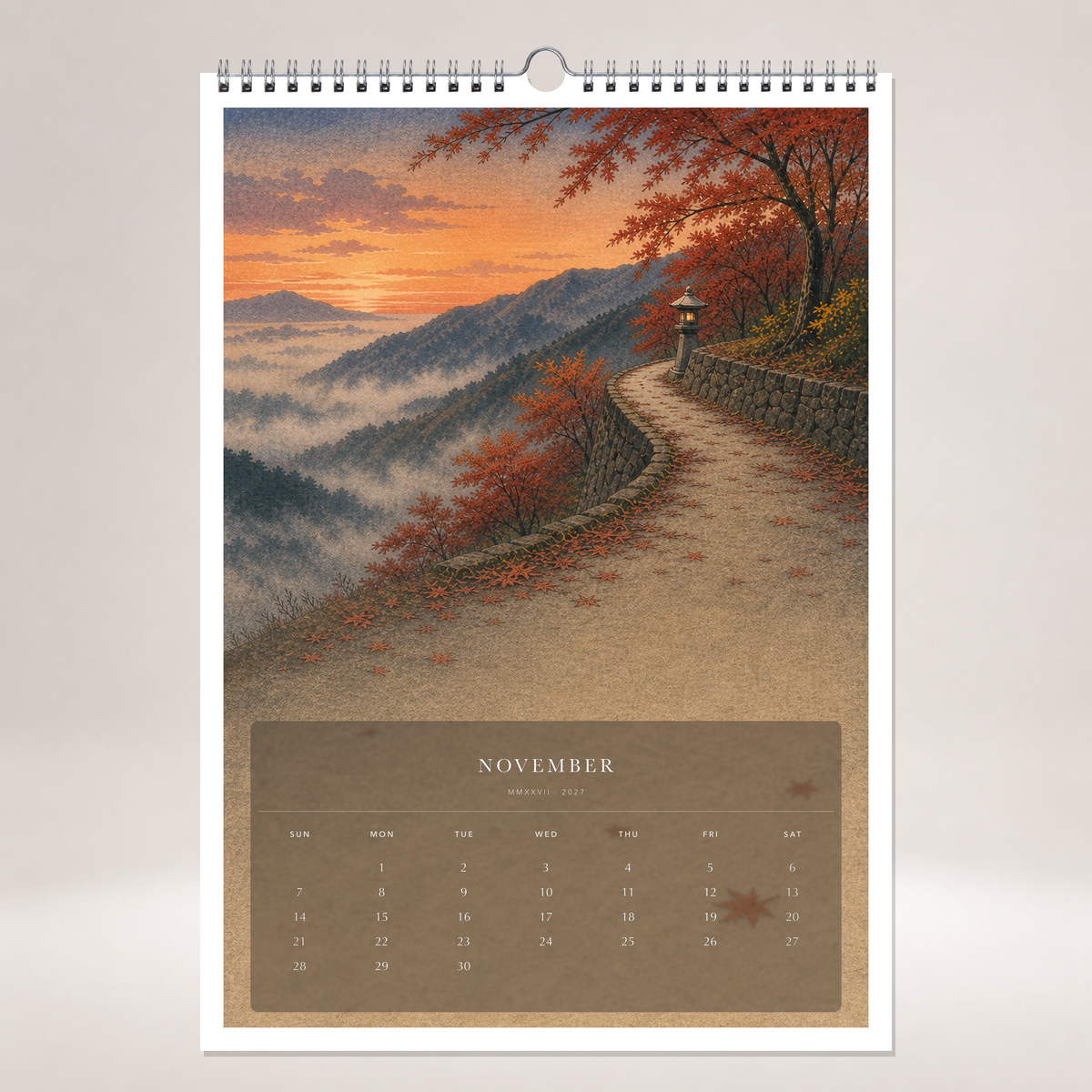 2027 Roads Through the Seasons (The Reimagined Collection - Inspired By Utagawa Hiroshige) - A3 Wall Calendar - Image 11