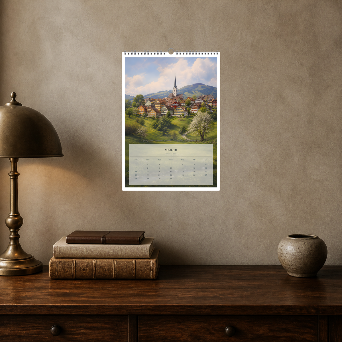 2027 Switzerland (The Grand Canvas Collection) - A3 Wall Calendar - Image 09