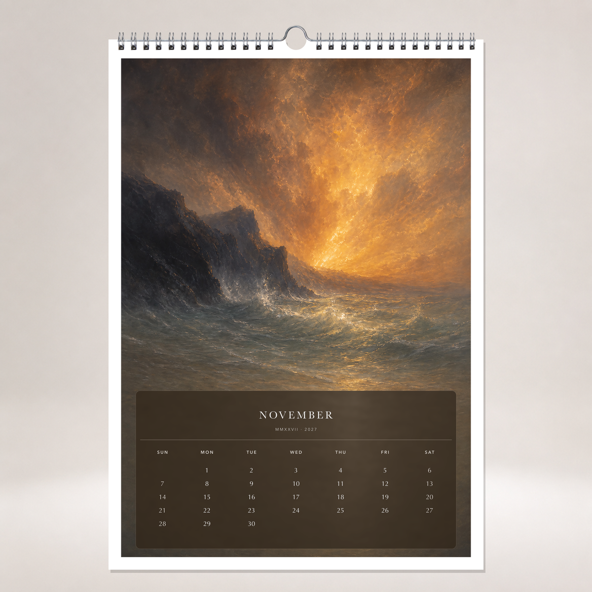2027 Weather & Wonder (The Reimagined Collection - Inspired By J. M. W. Turner) - A3 Wall Calendar - Image 11