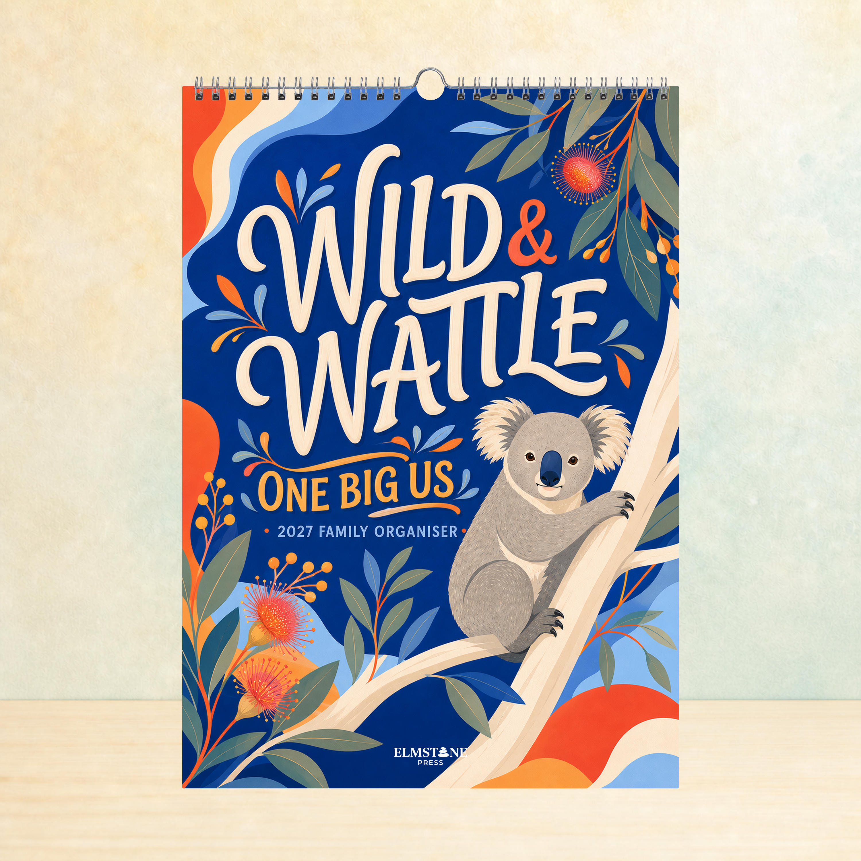 2027 Wild & Wattle - ONE BIG US A3 Australian Family Organiser Calendar - Image 01