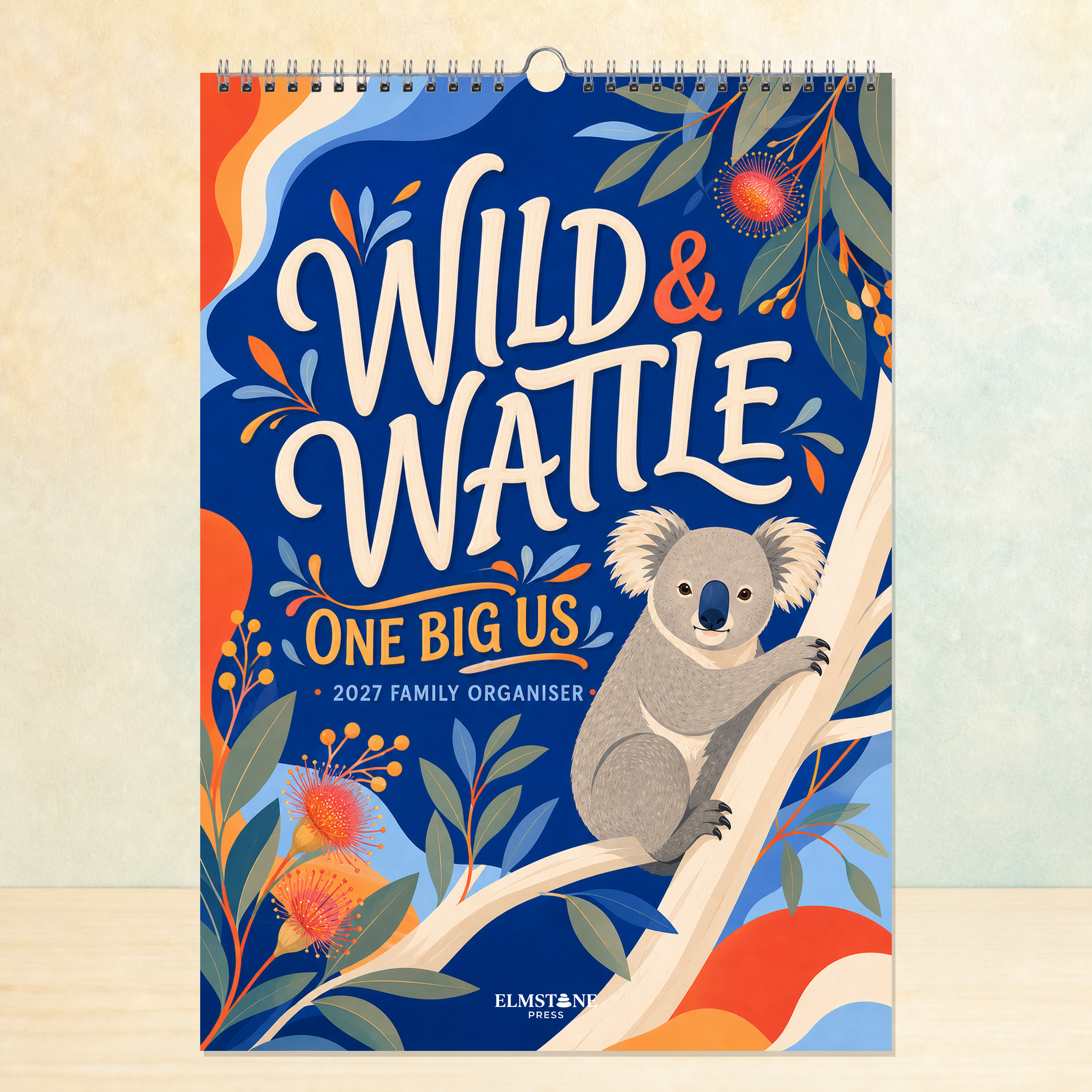 2027 Wild & Wattle - ONE BIG US A3 Australian Family Organiser Calendar - Image 01