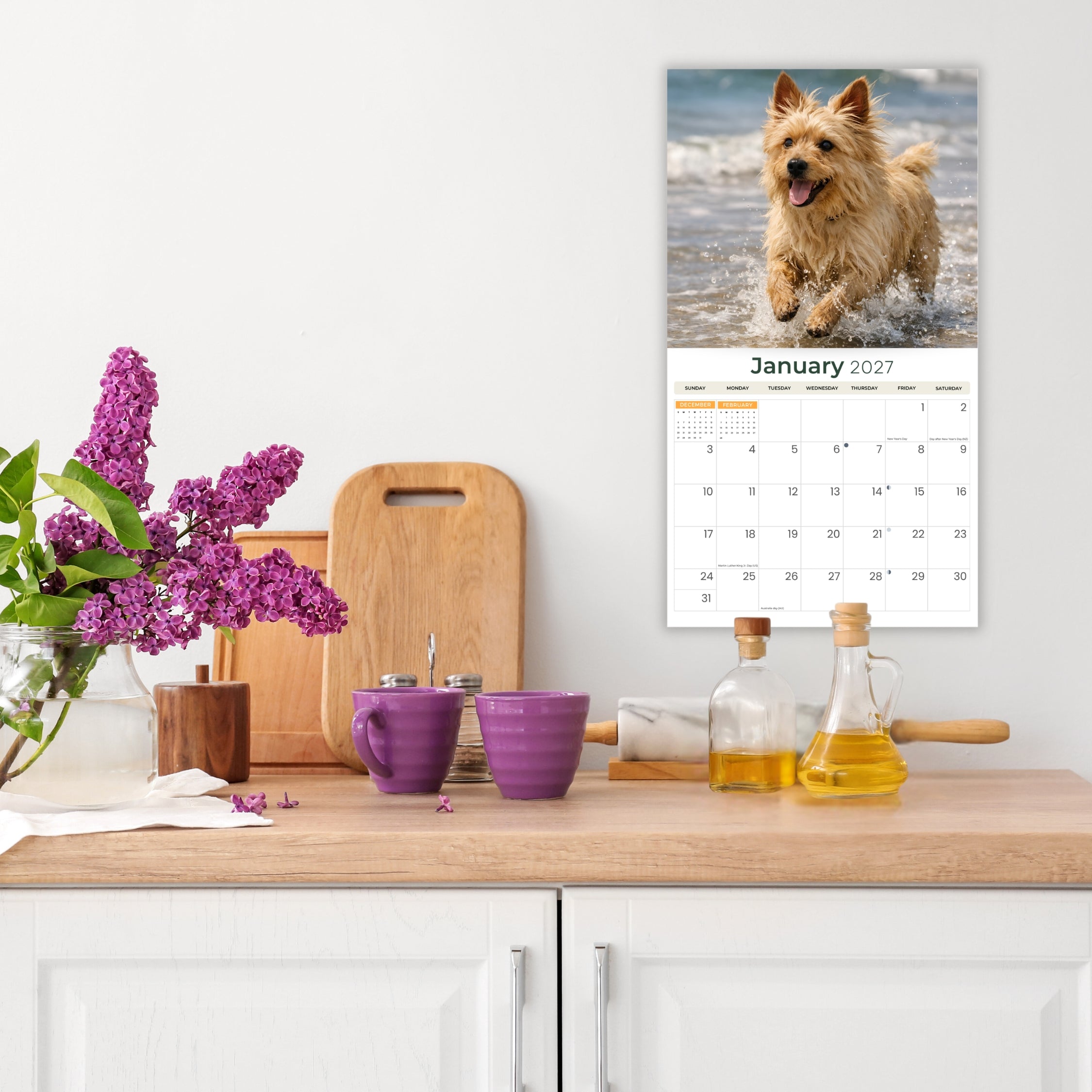 2027 Australian Terriers - Deluxe Wall Calendar
