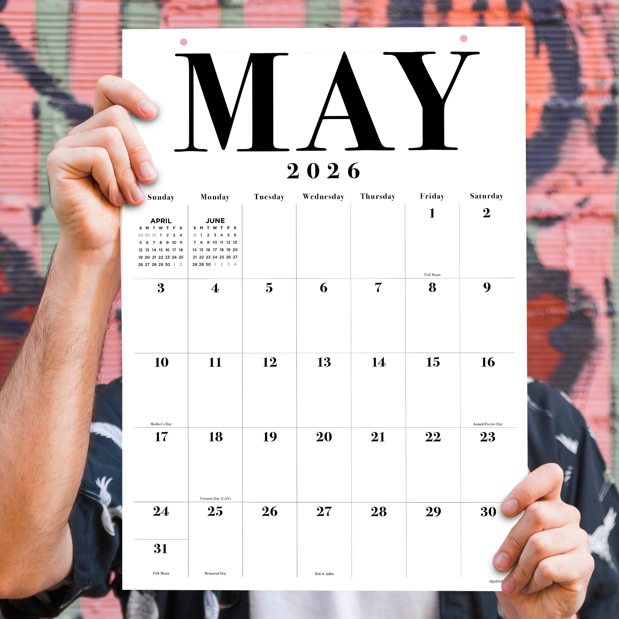 2026 Medium Art Poster - Deluxe Wall Calendar