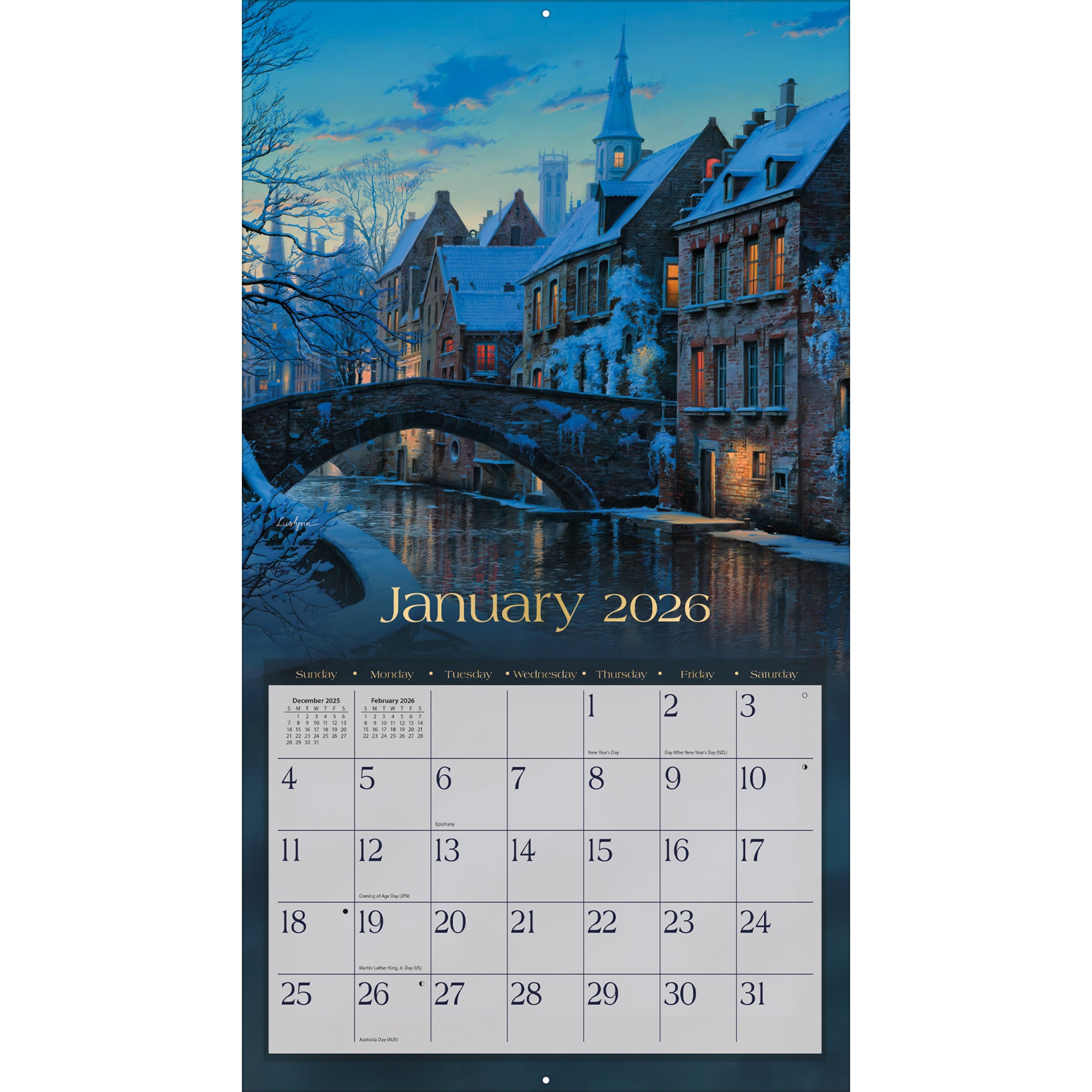 2026 LANG Around The World - Deluxe Wall Calendar