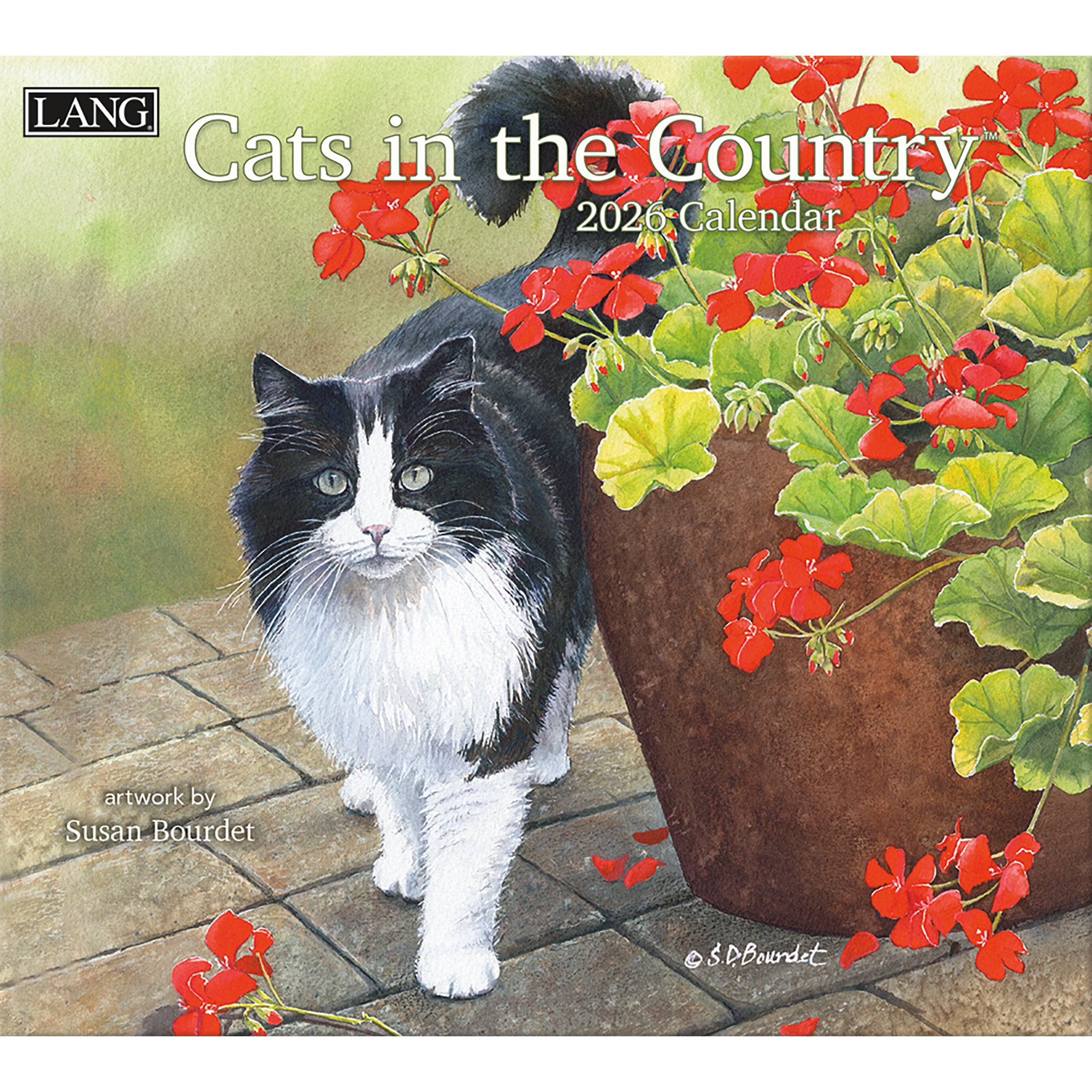 2026 LANG Cats In The Country - Deluxe Wall Calendar