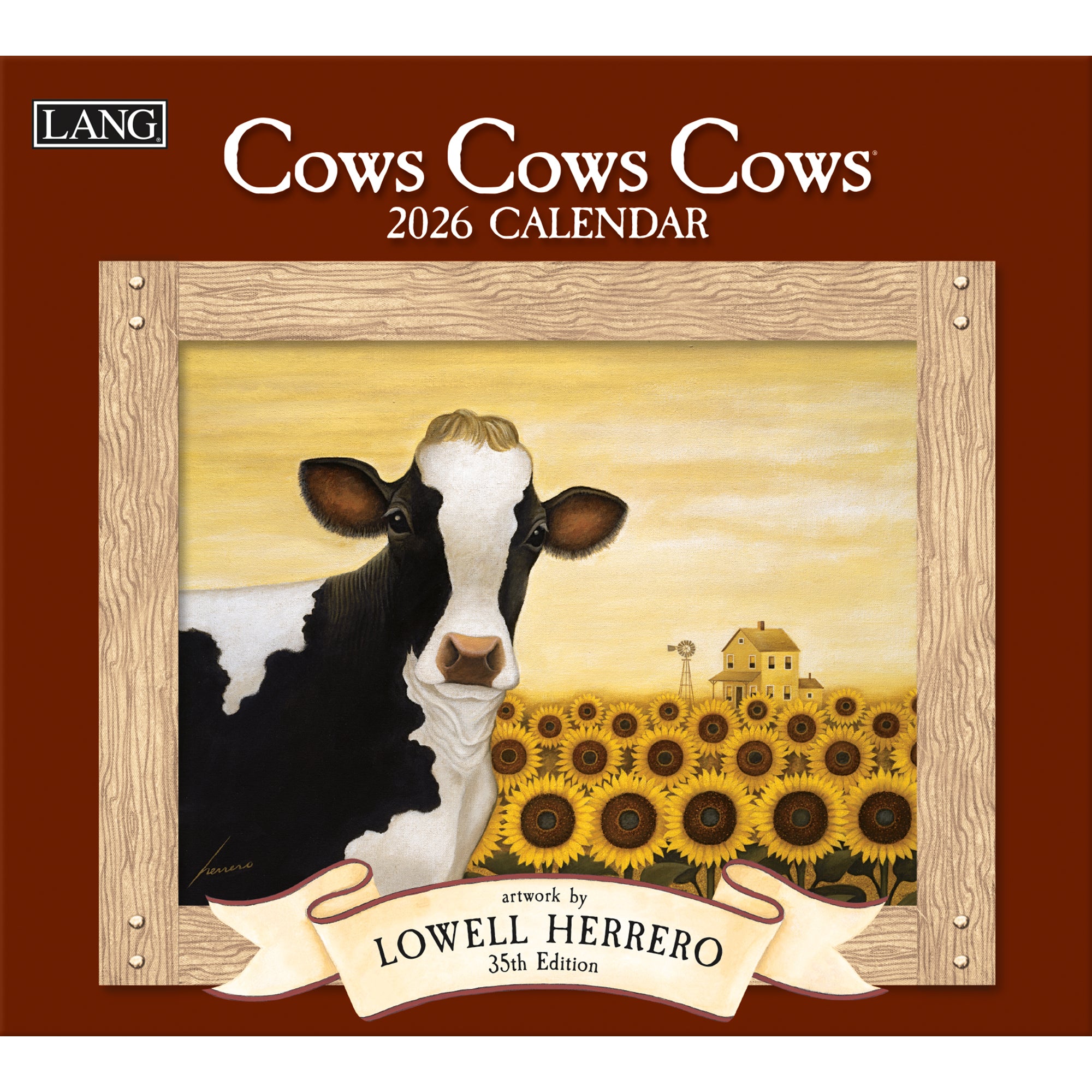 2026 LANG Cows Cows Cows - Deluxe Wall Calendar