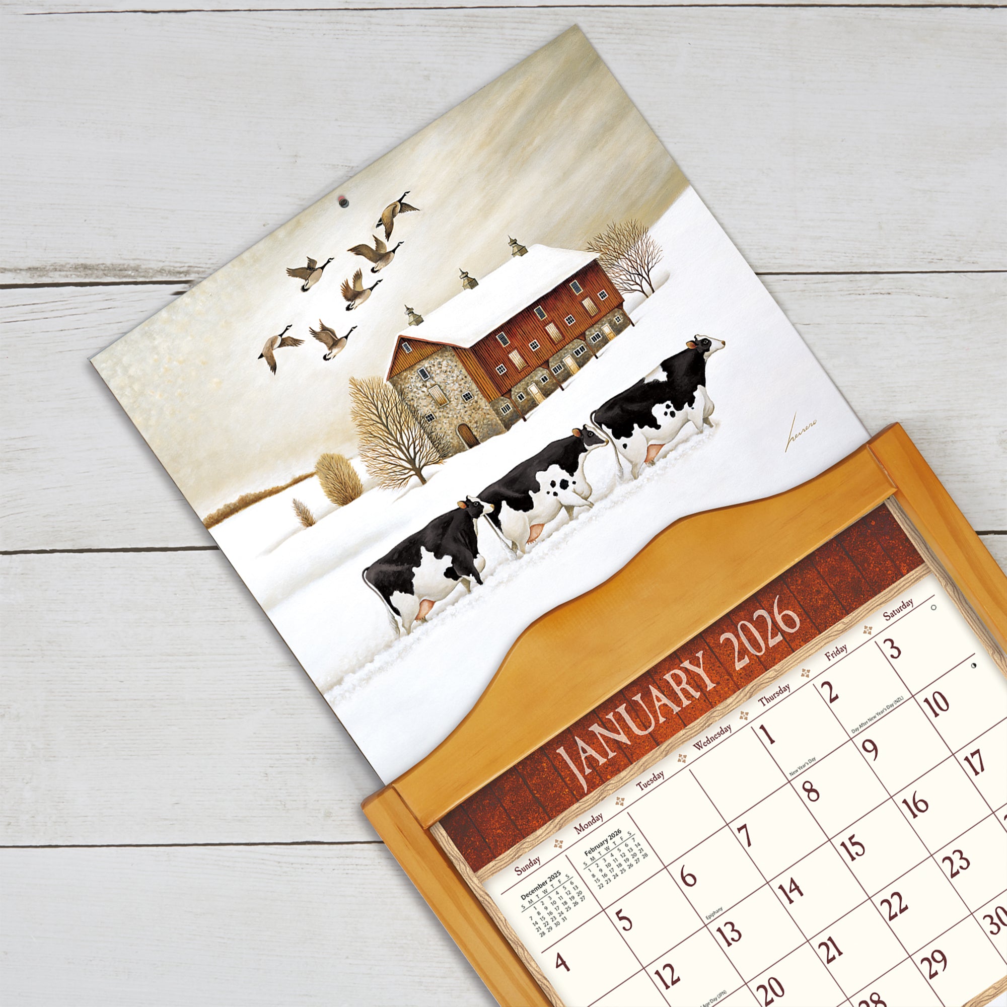 2026 LANG Cows Cows Cows - Deluxe Wall Calendar