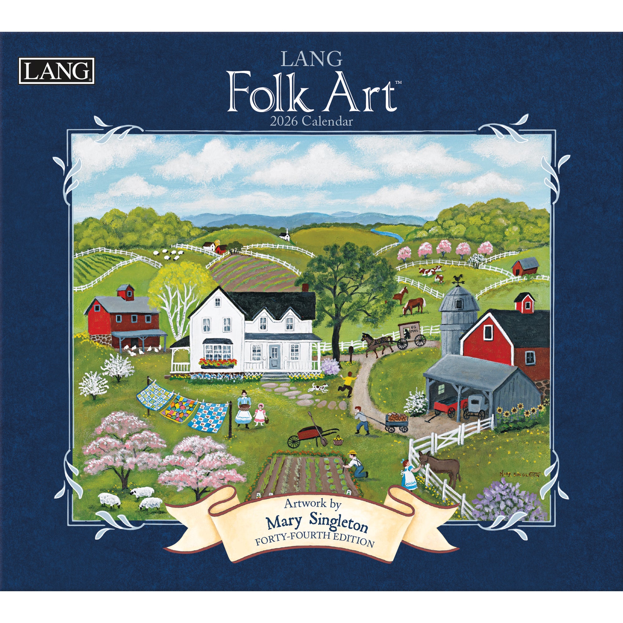 2026 LANG Folk Art - Deluxe Wall Calendar