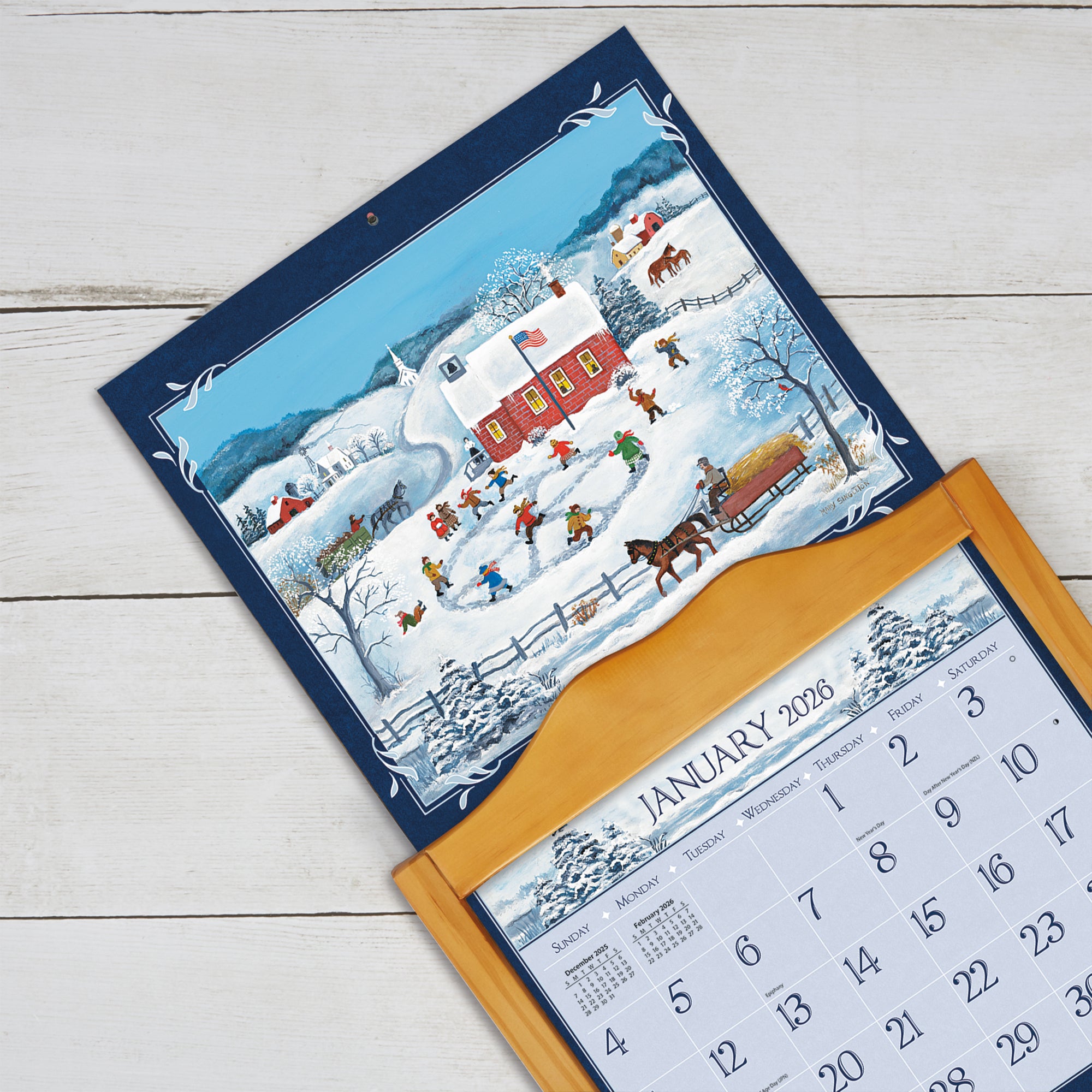 2026 LANG Folk Art - Deluxe Wall Calendar