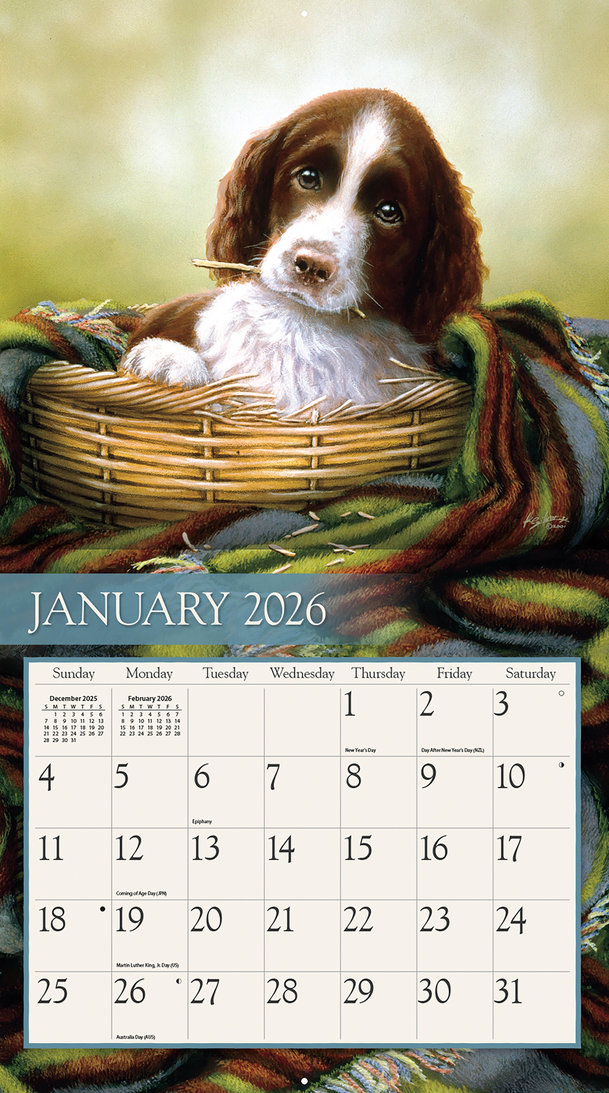 2026 LANG Love Of Dogs - Deluxe Wall Calendar