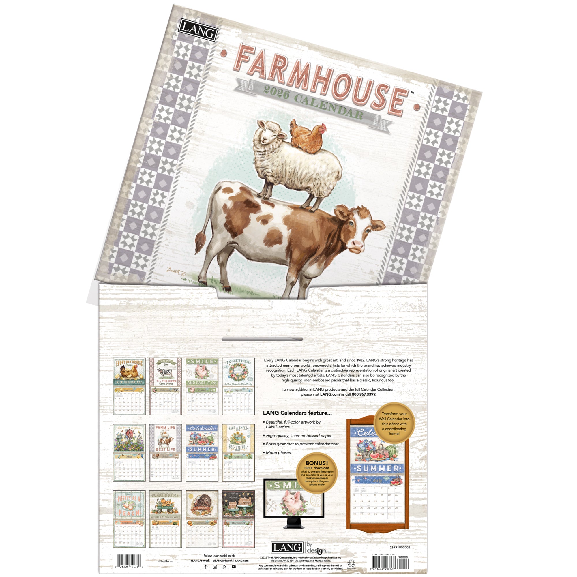 2026 LANG Farmhouse - Deluxe Wall Calendar