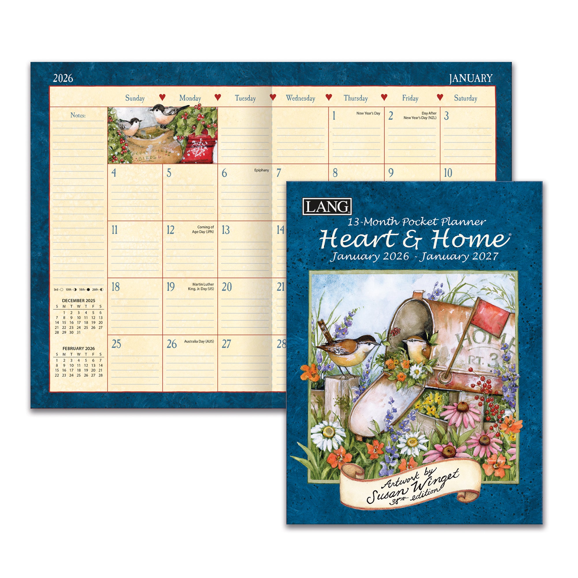 2026 LANG Heart & Home - 13 Month Monthly Pocket Diary/Planner