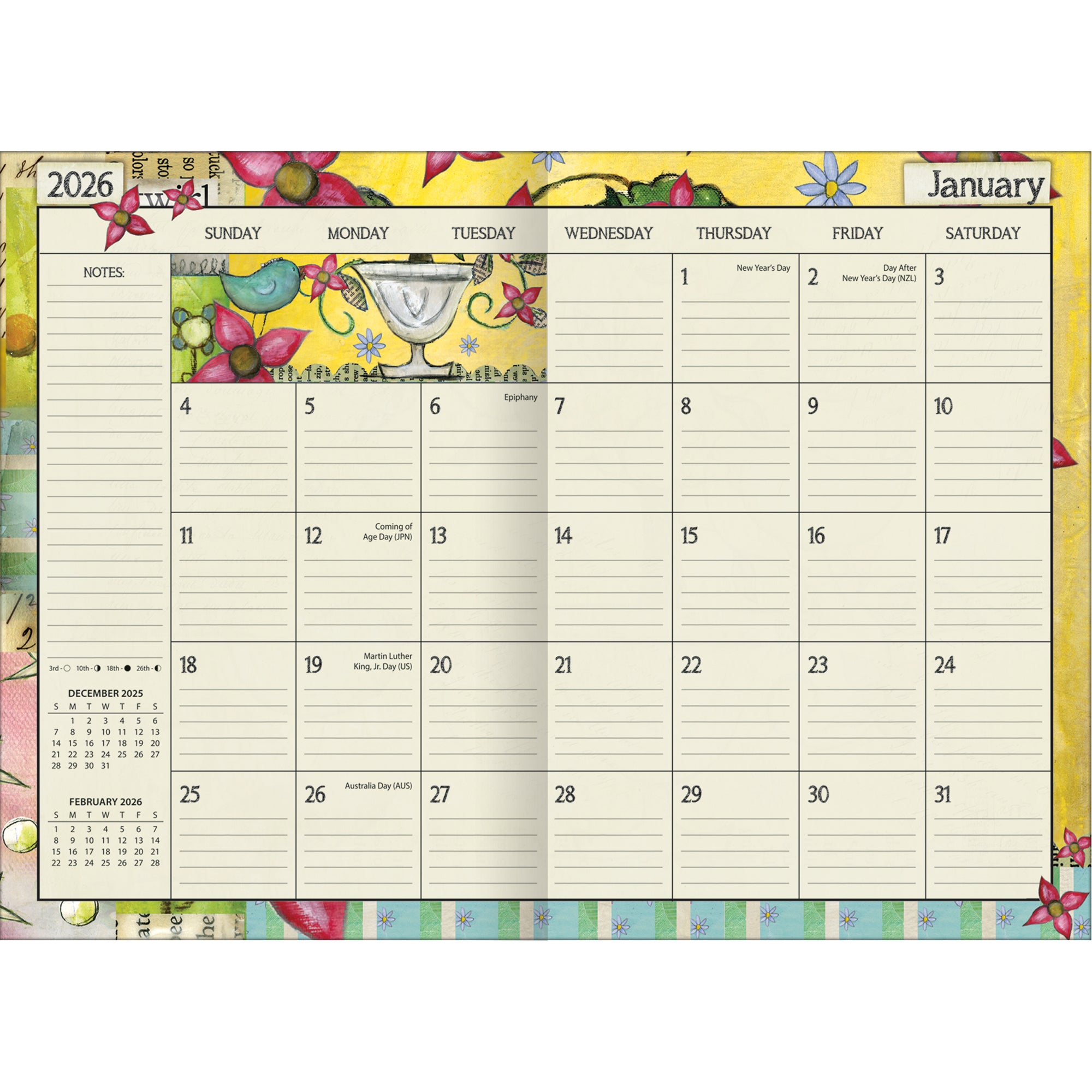 2026 LANG Color My World - 13 Month Monthly Pocket Diary/Planner