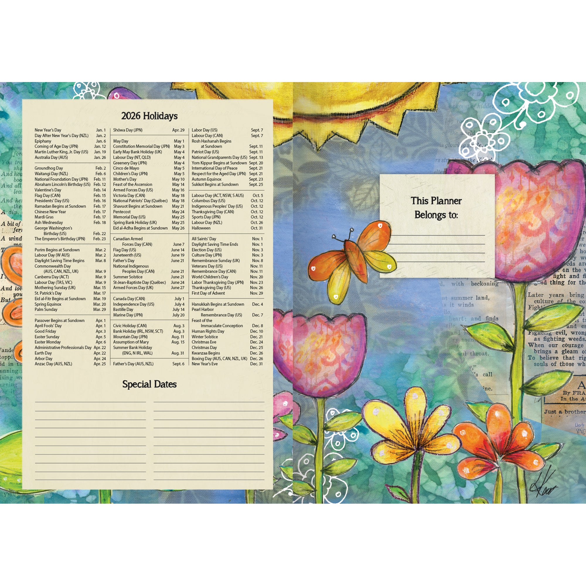 2026 LANG Color My World - 13 Month Monthly Pocket Diary/Planner