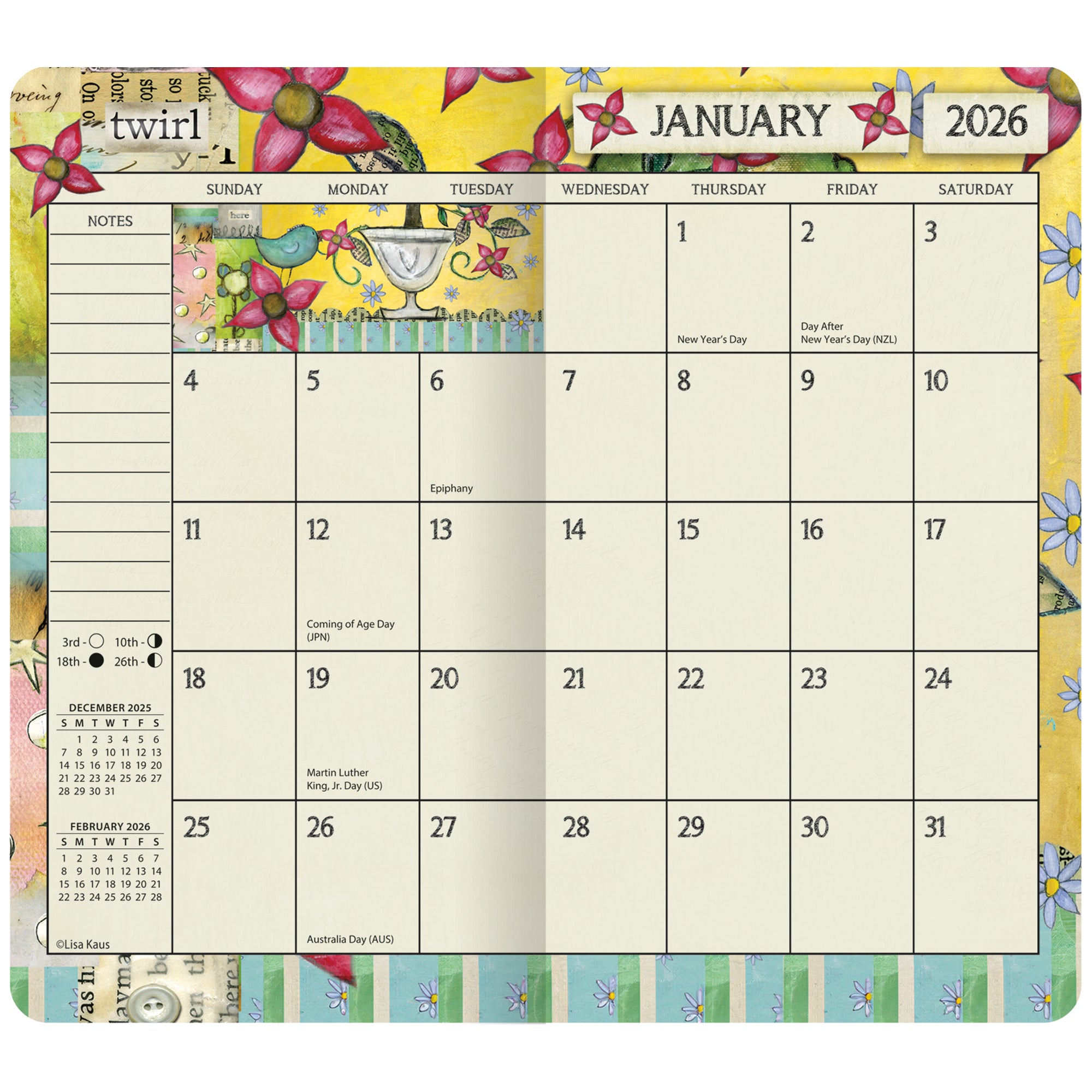 2026 LANG Color My World - Two Year Pocket Diary/Planner