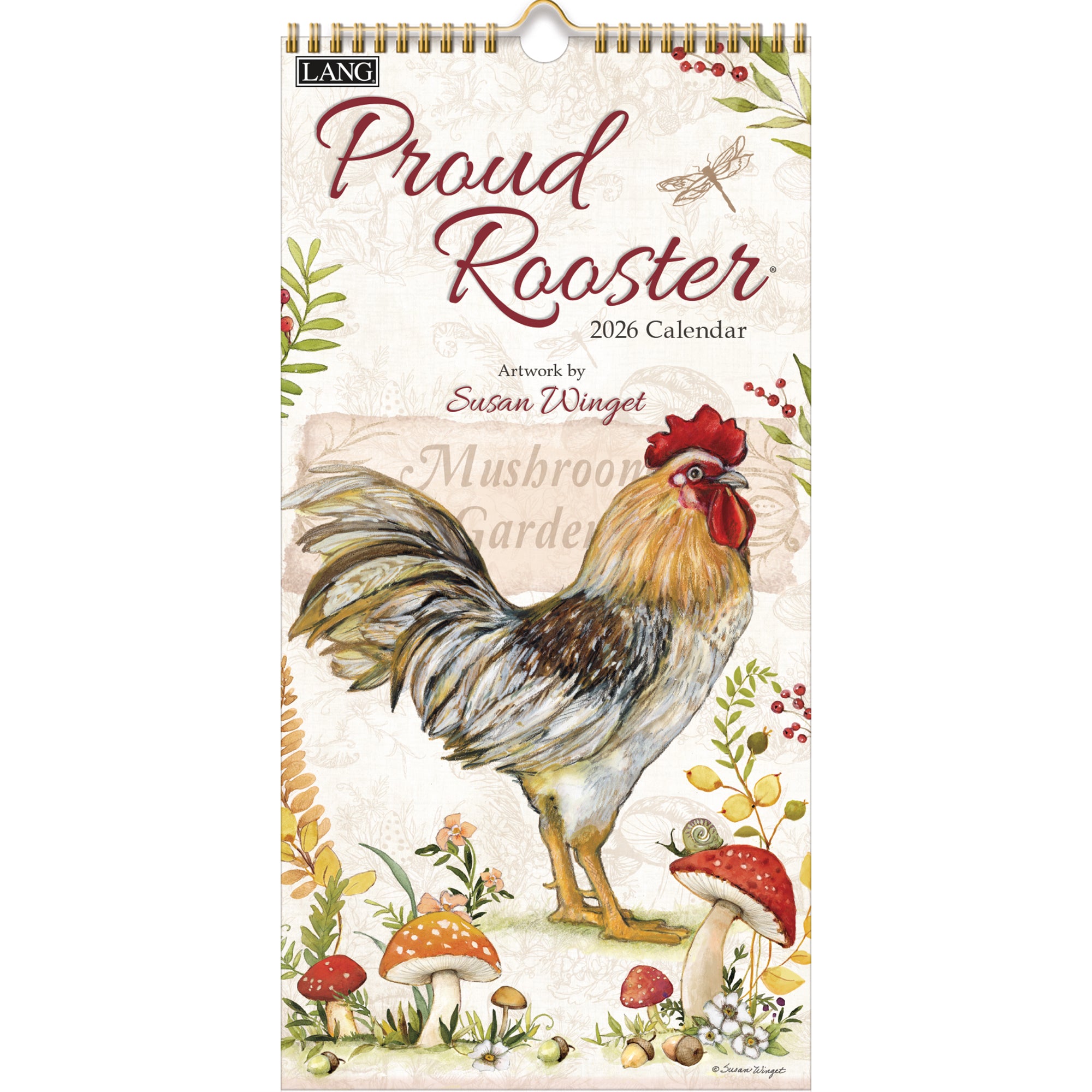 2026 LANG Proud Rooster - Slim Vertical Wall Calendar