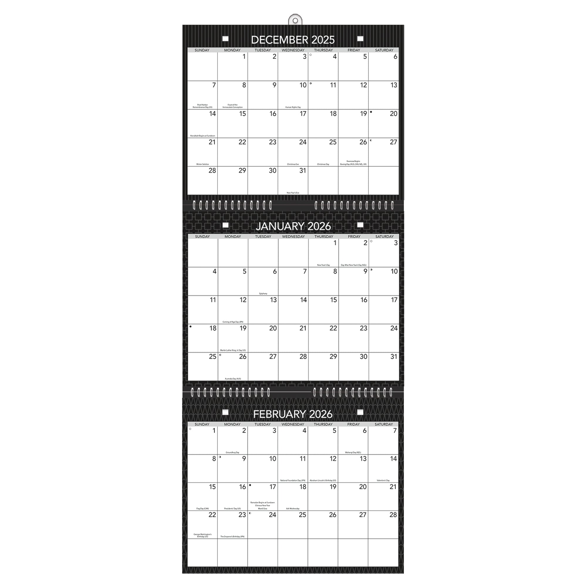 2026 LANG Office - 3 Month View Wall Calendar