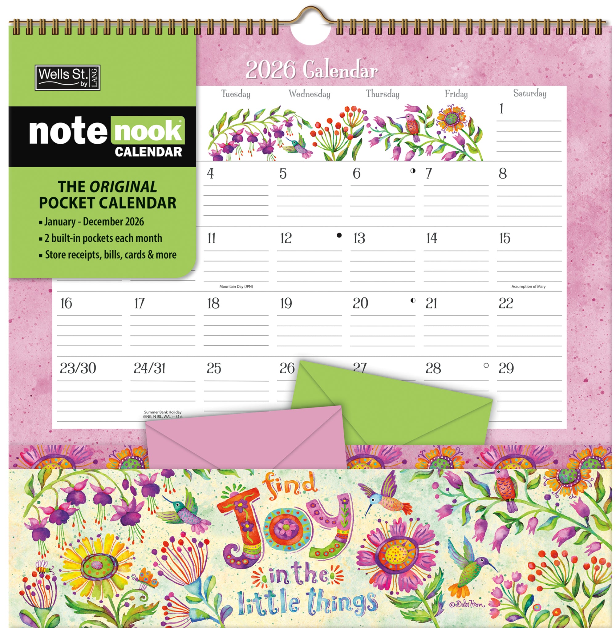 2026 LANG Simple Inspirations - Note Nook Square Wall Calendar