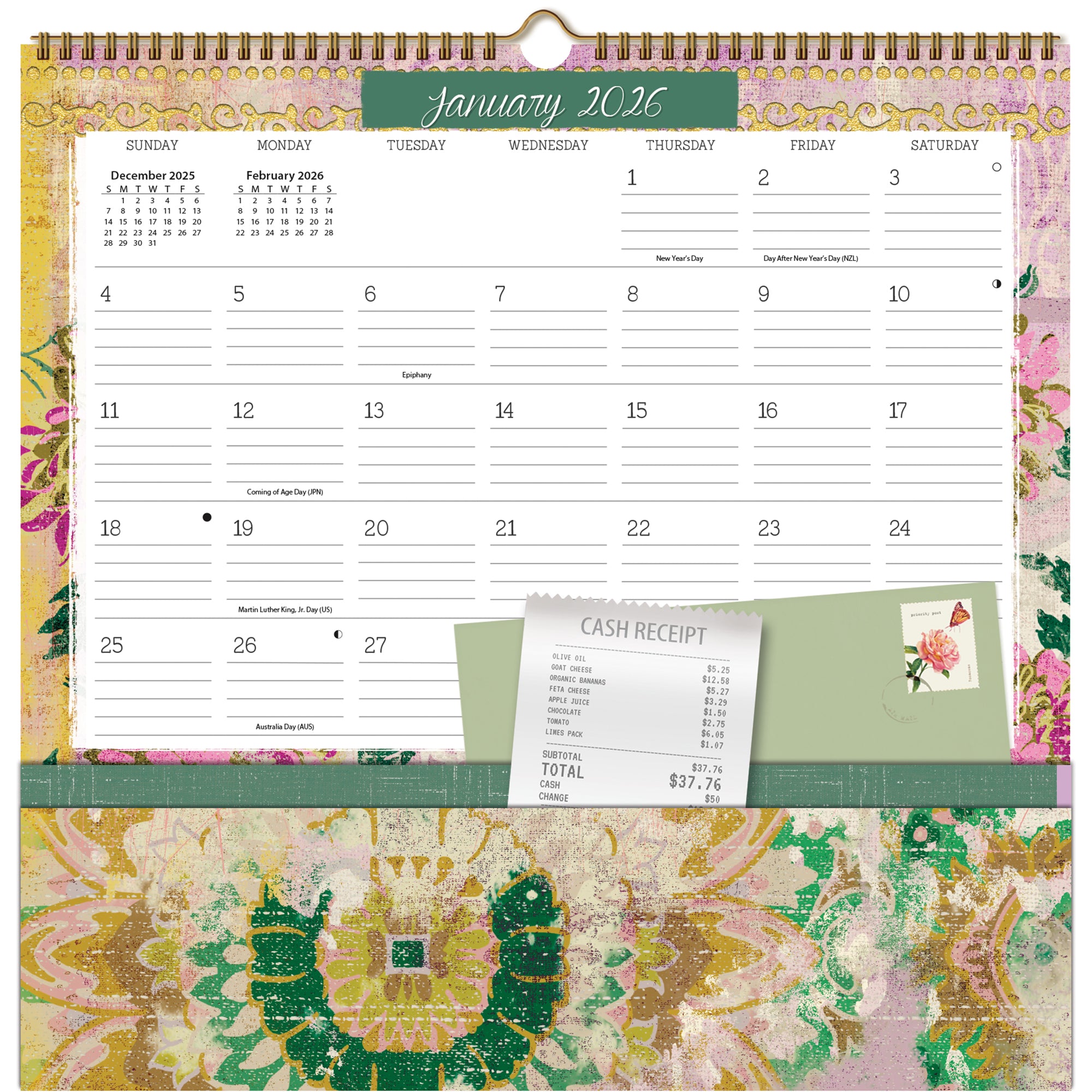 2026 LANG Patina Vie - Note Nook Square Wall Calendar