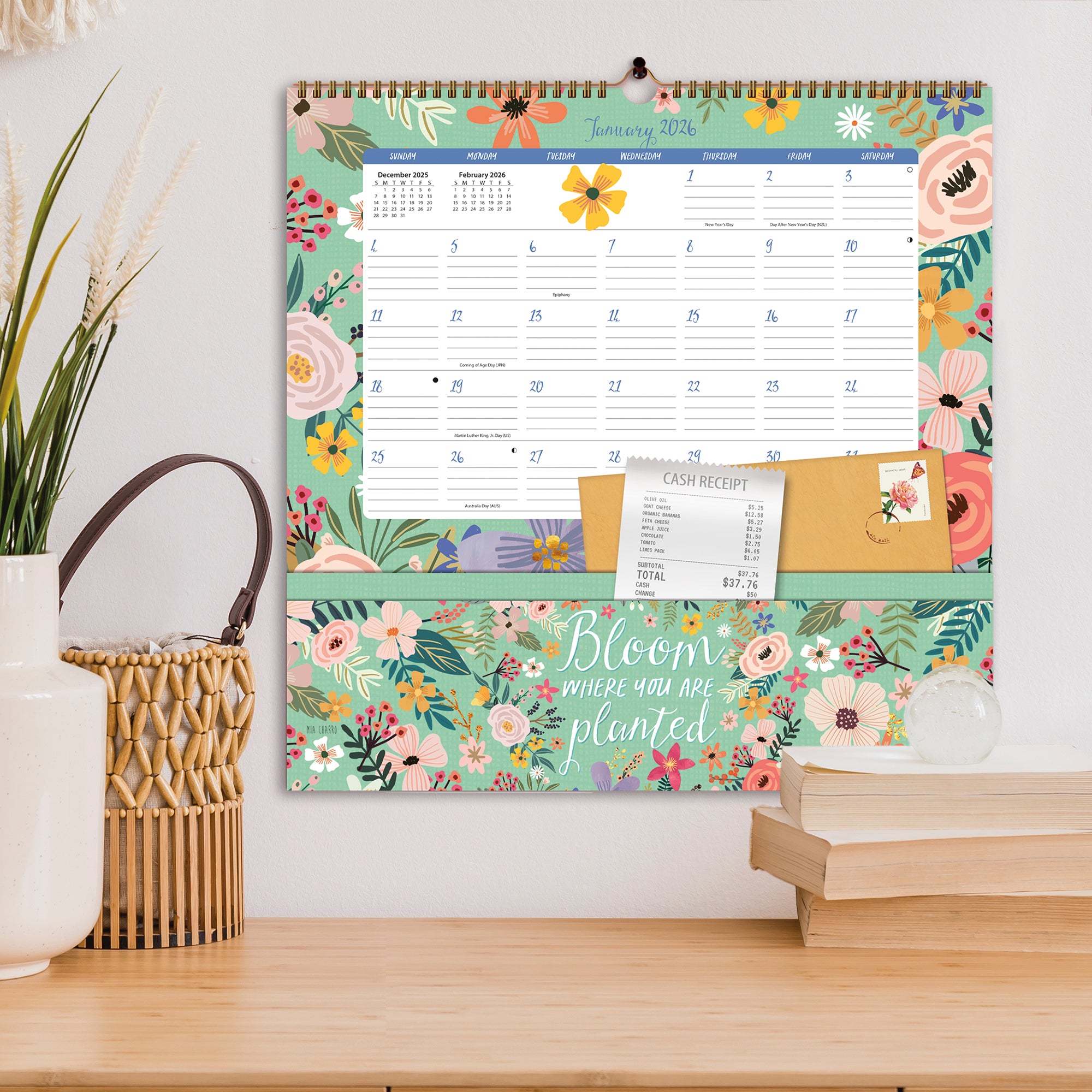 2026 LANG Shine Within - Note Nook Square Wall Calendar