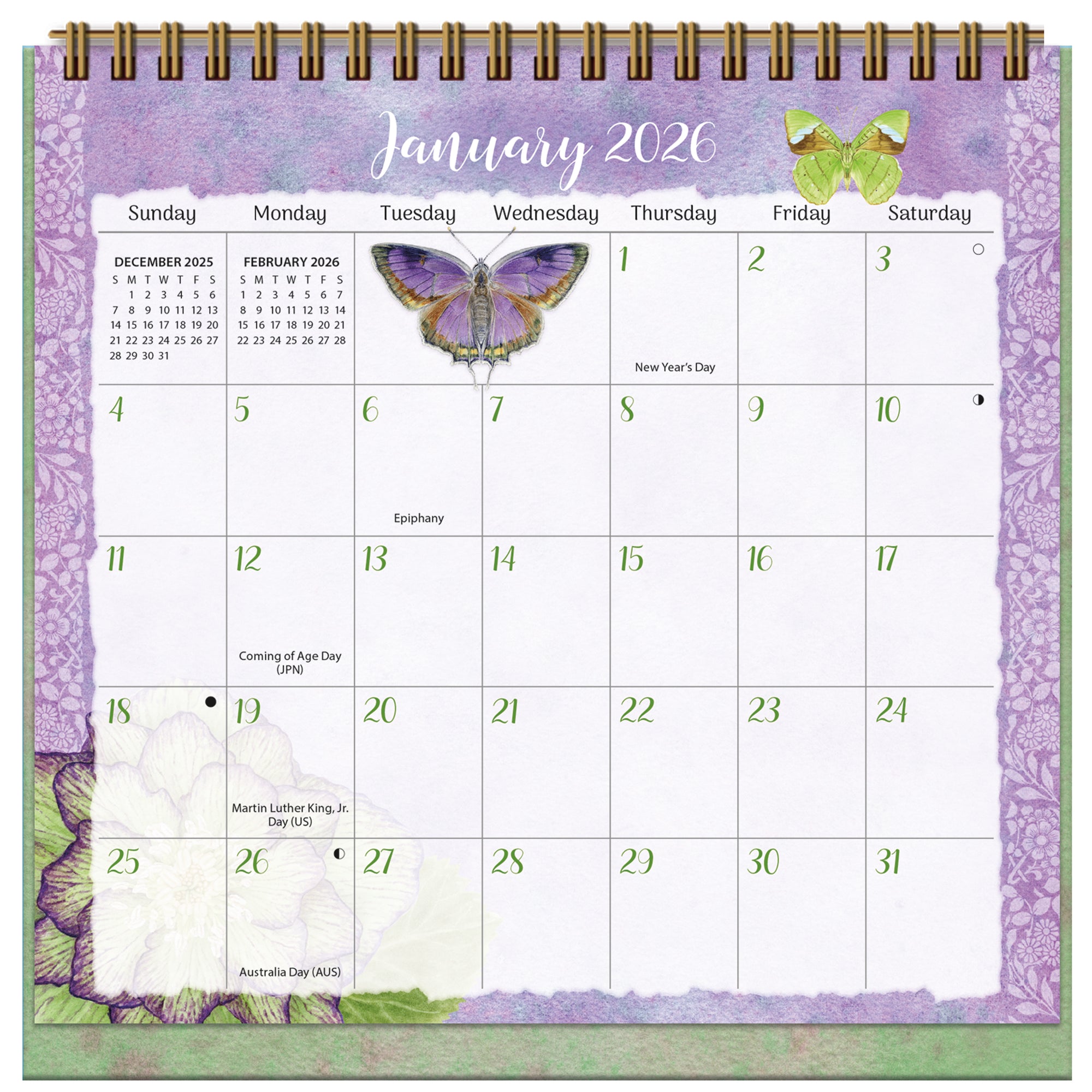 2026 LANG Butterflies - Desk Easel Calendar