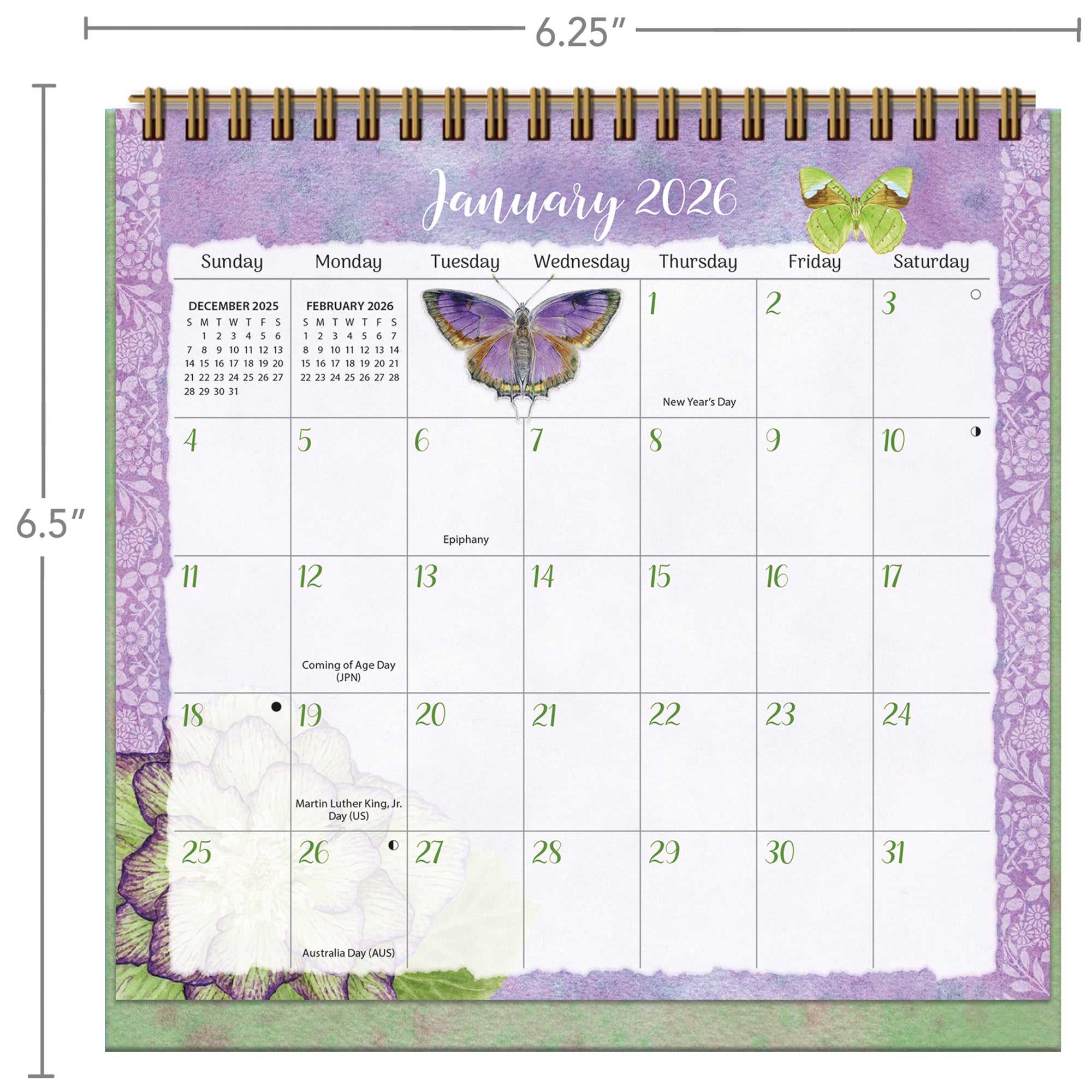 2026 LANG Butterflies - Desk Easel Calendar