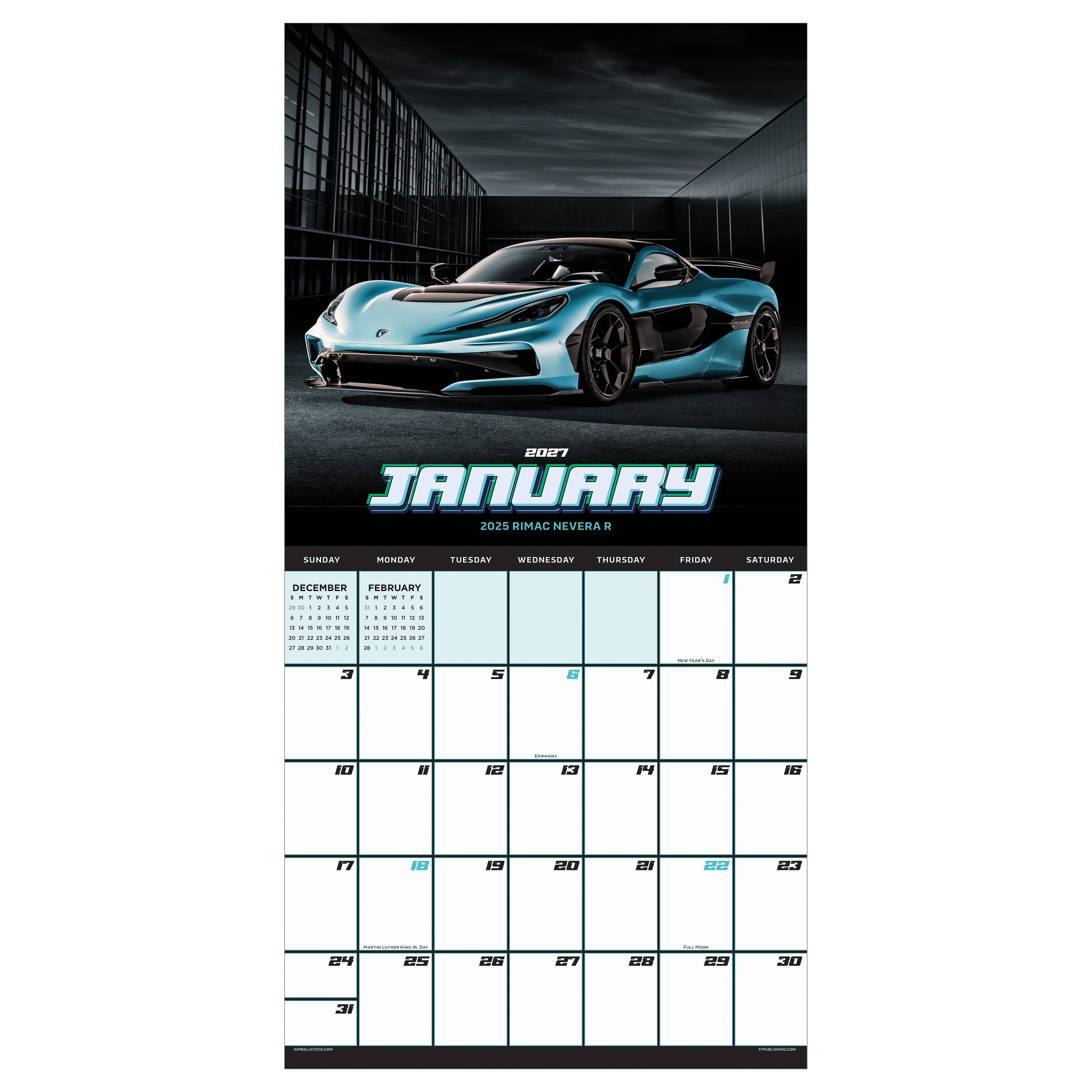 2027 Dream Cars - Square Wall Calendar