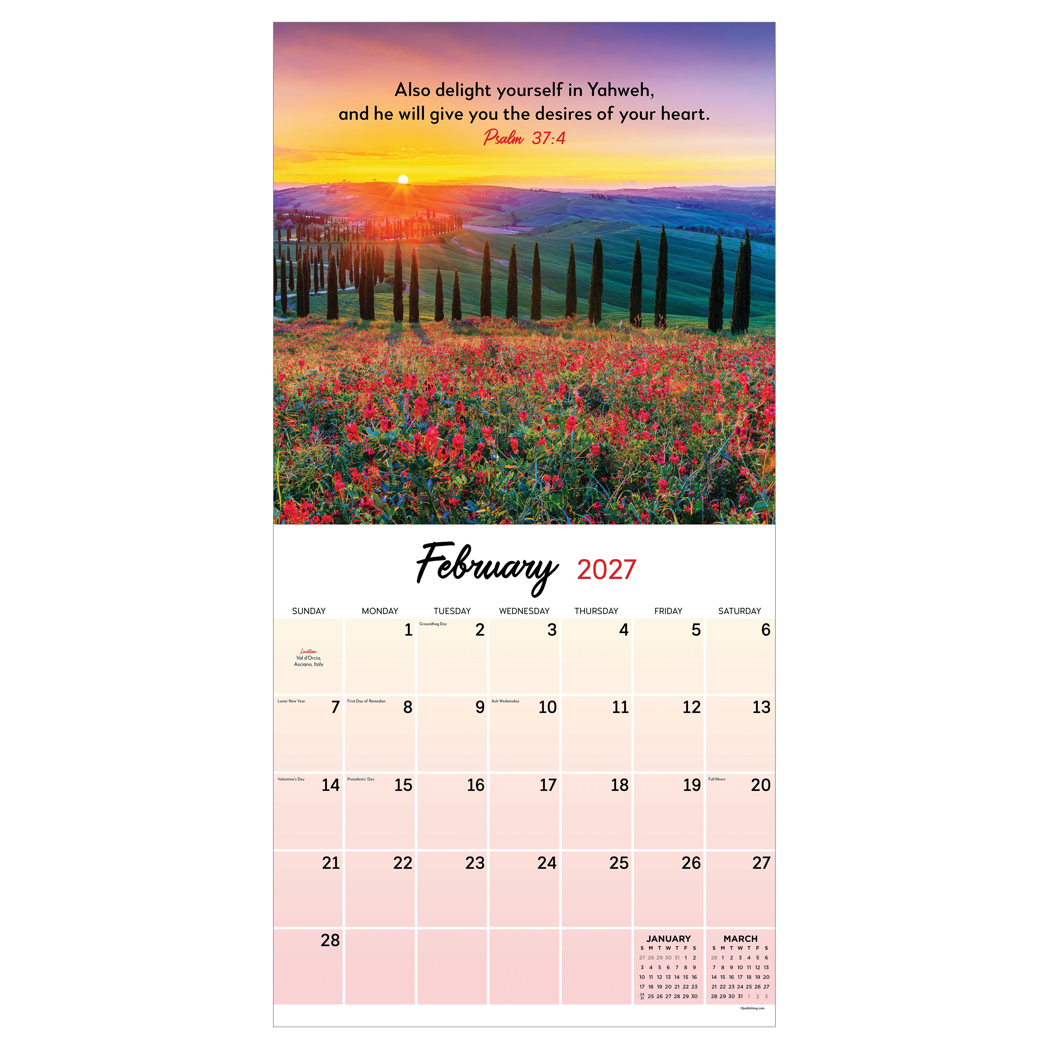 2027 Psalms - Square Wall Calendar