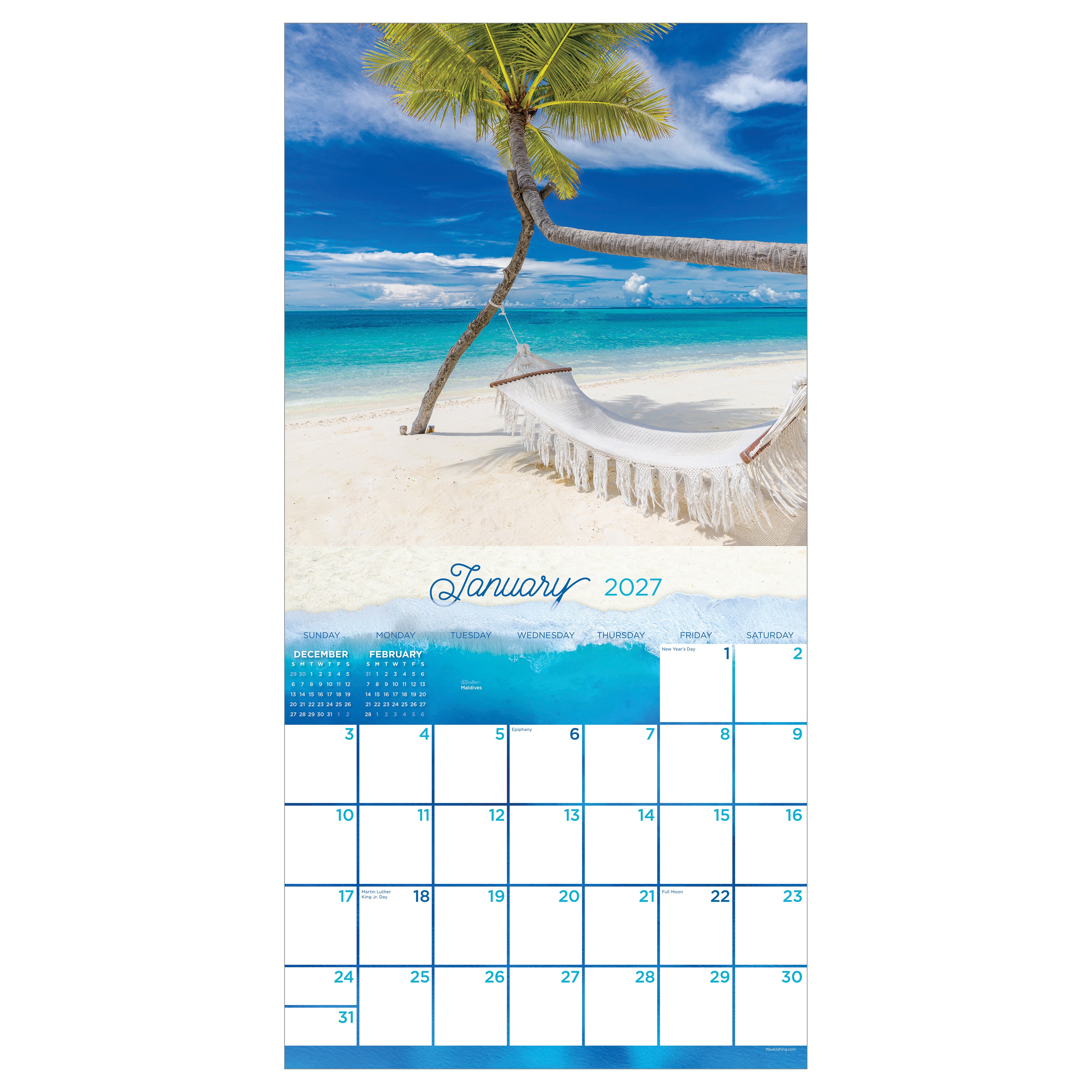 2027 Tropical Escapes - Square Wall Calendar by TF Publishing