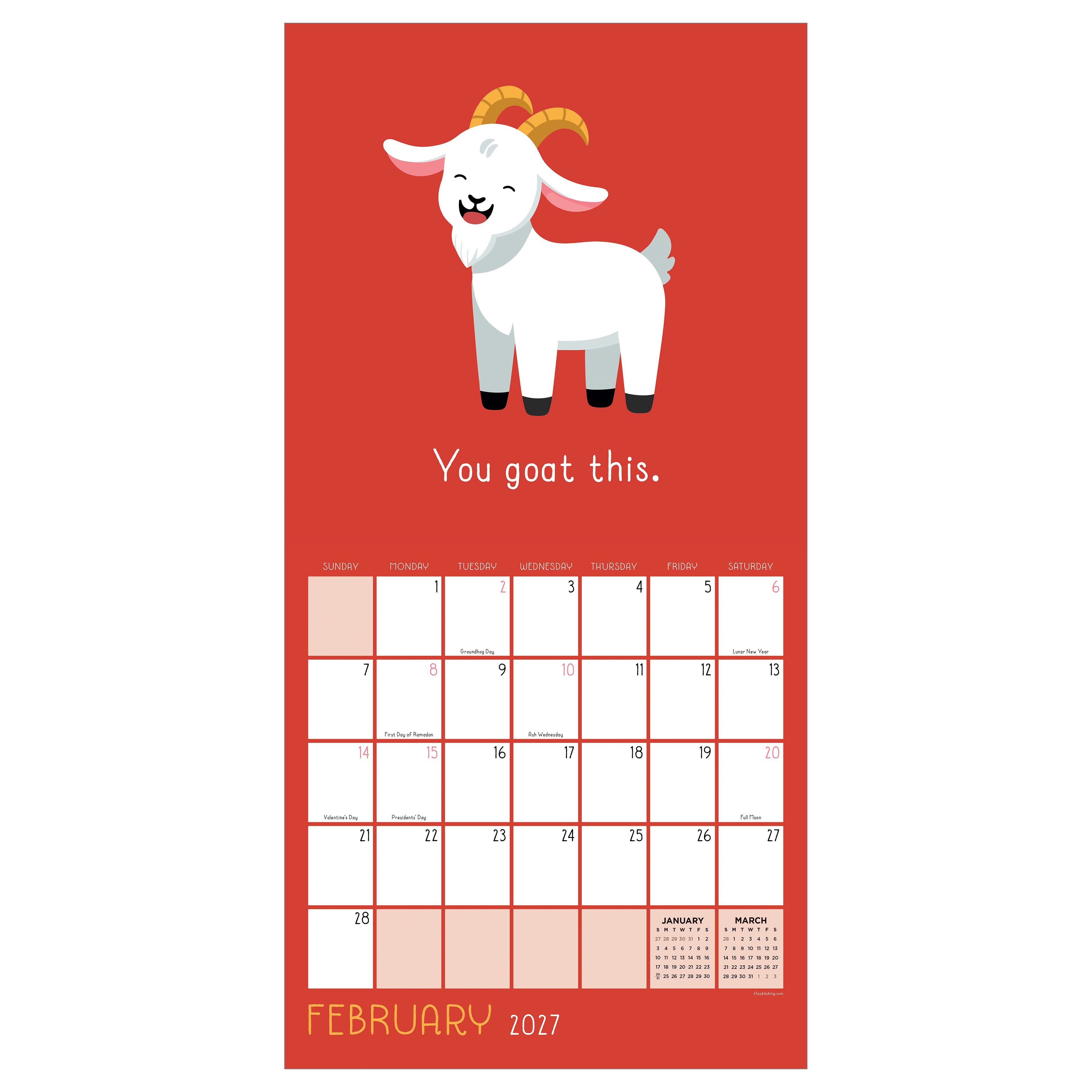 2027 Puns of Fun - Square Wall Calendar