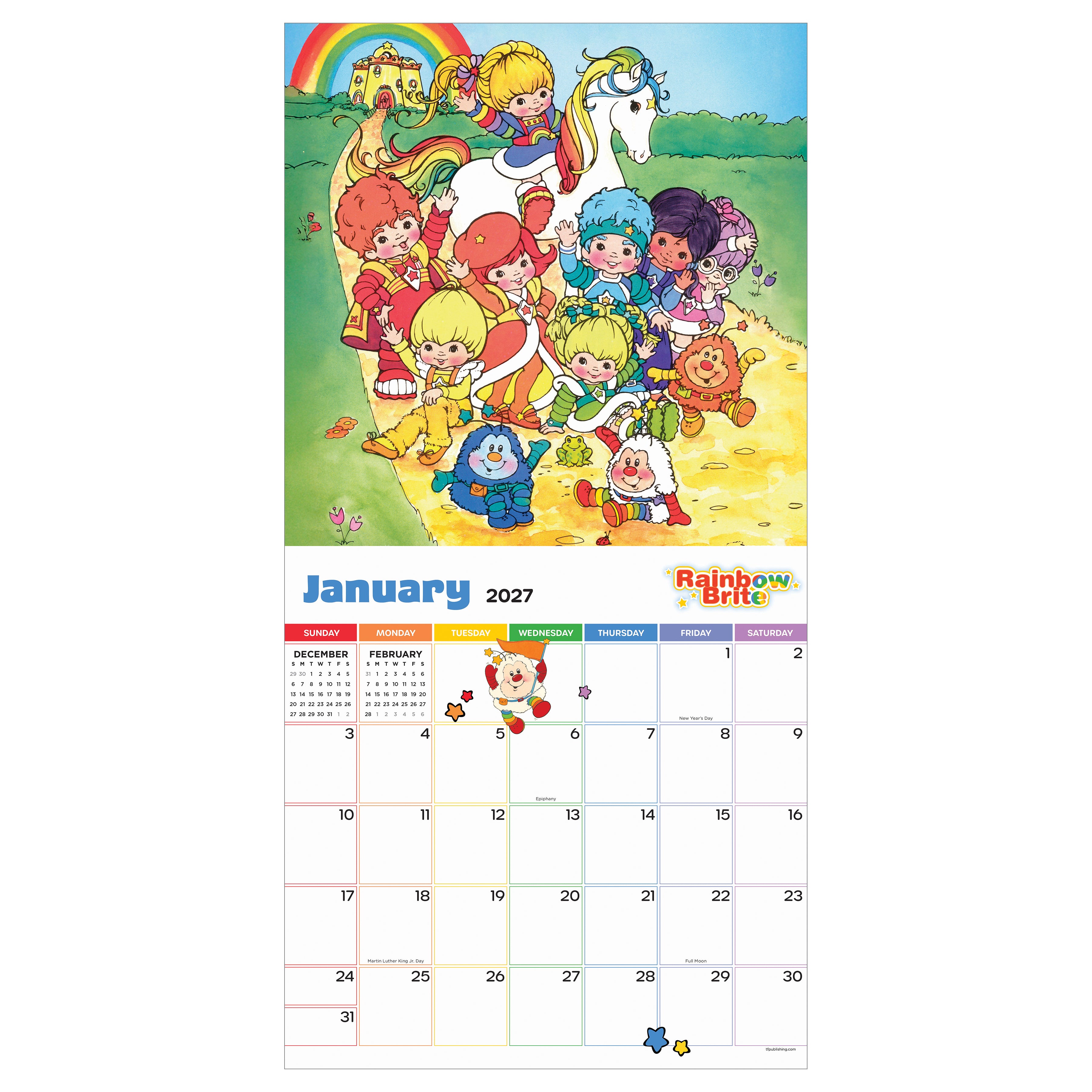 2027 Rainbow Brite - Square Wall Calendar