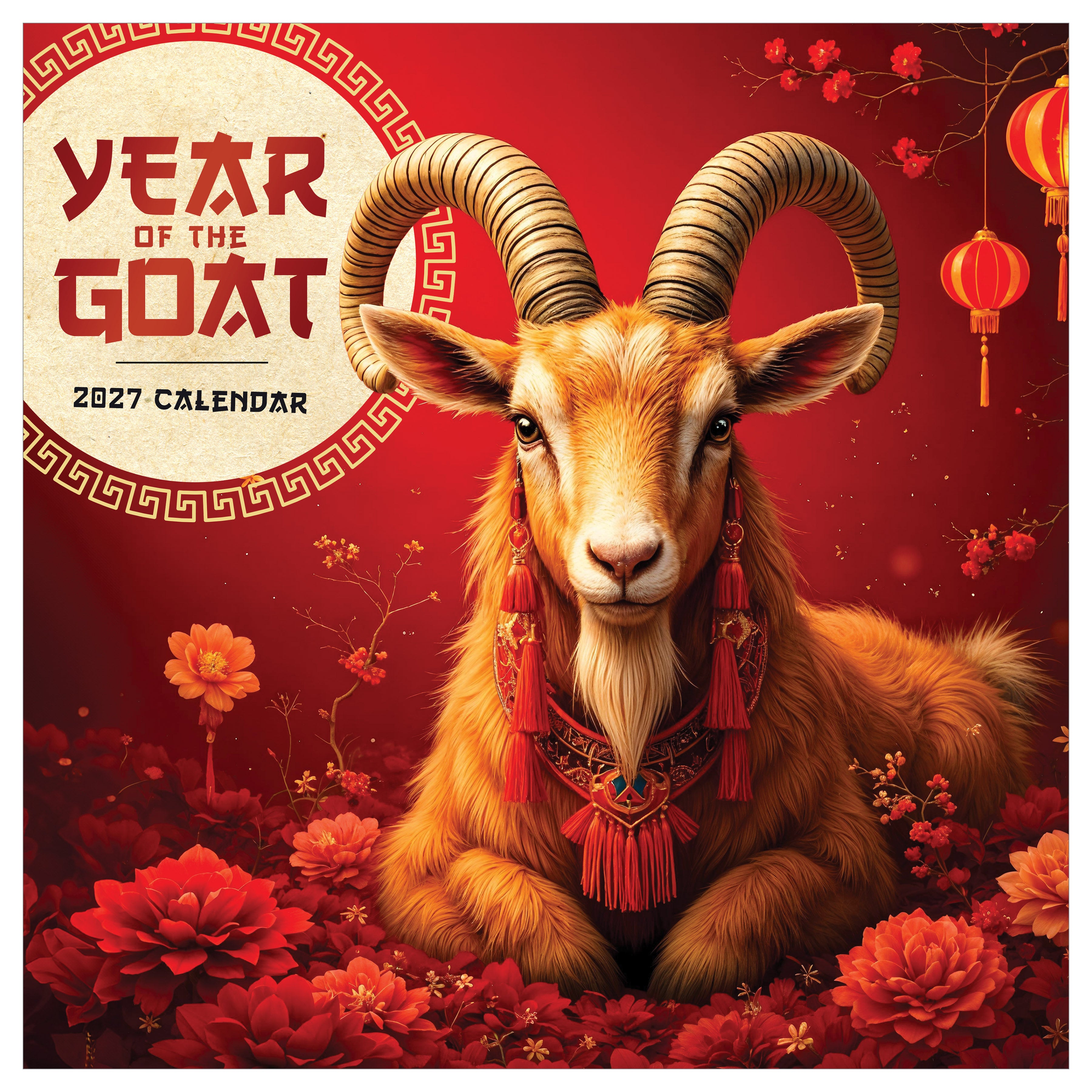 2027 Year of the Goat - Square Wall Calendar