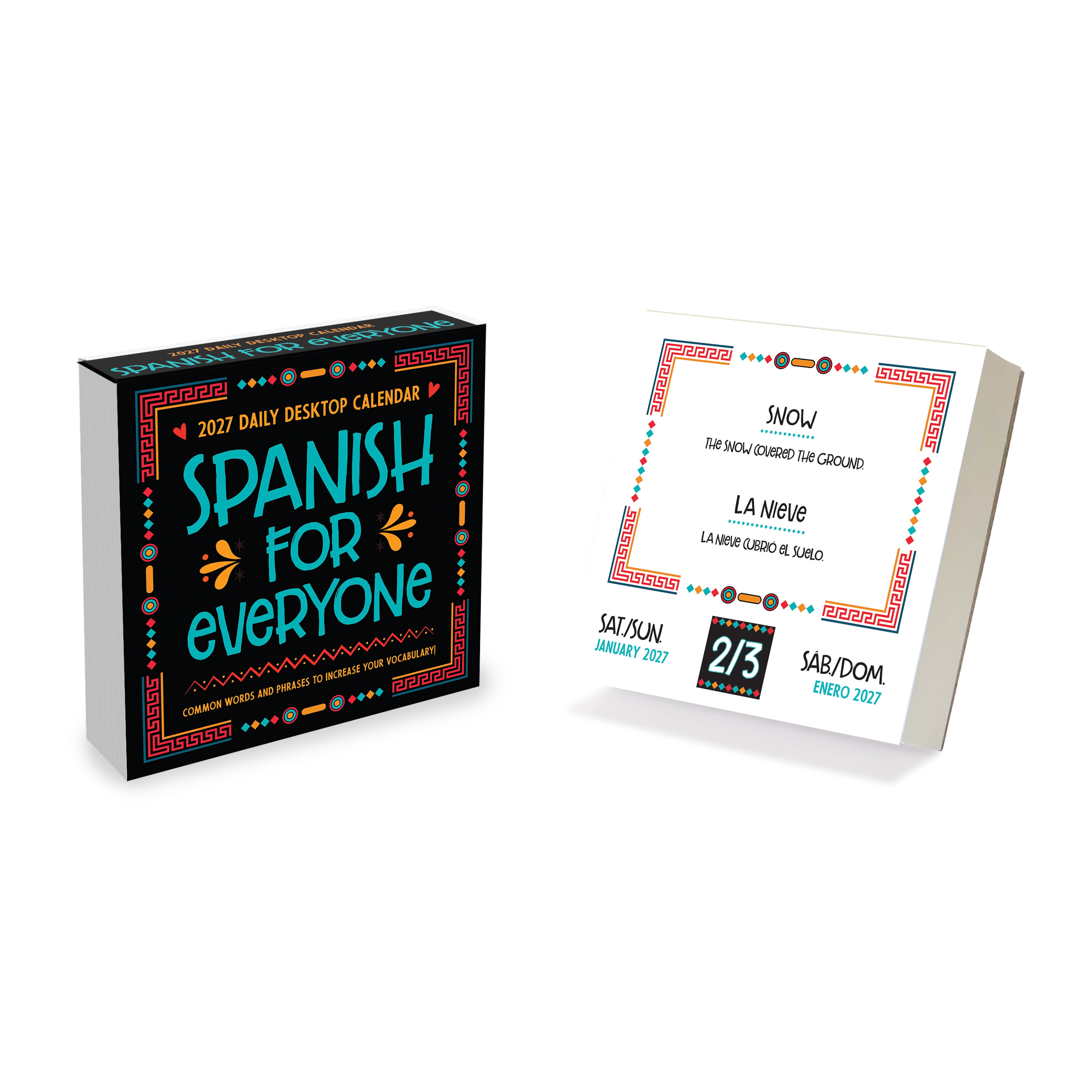 2027 Spanish Words - Boxed Page-A-Day Calendar