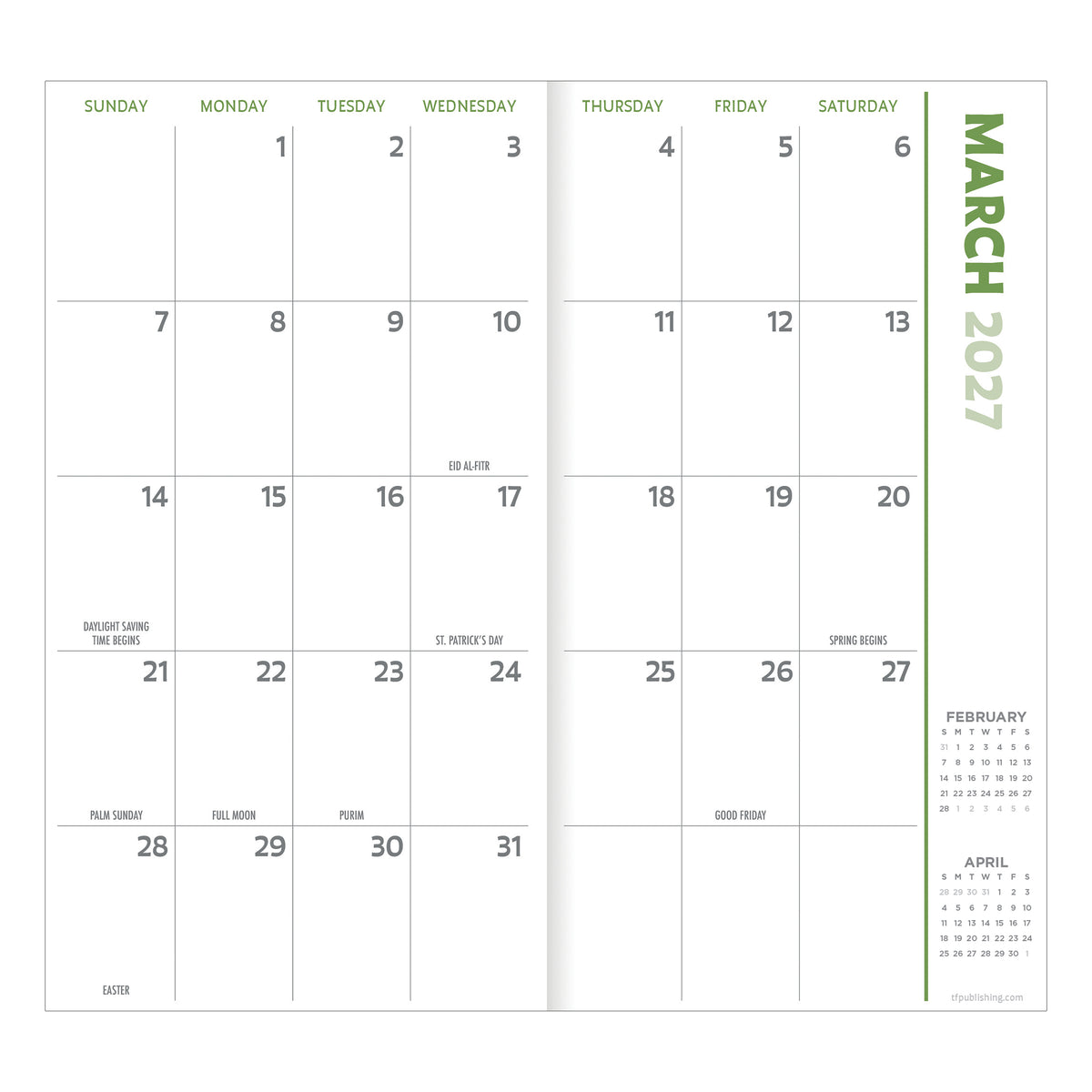 2027-2028 Beaches - Small Monthly Pocket Diary/Planner